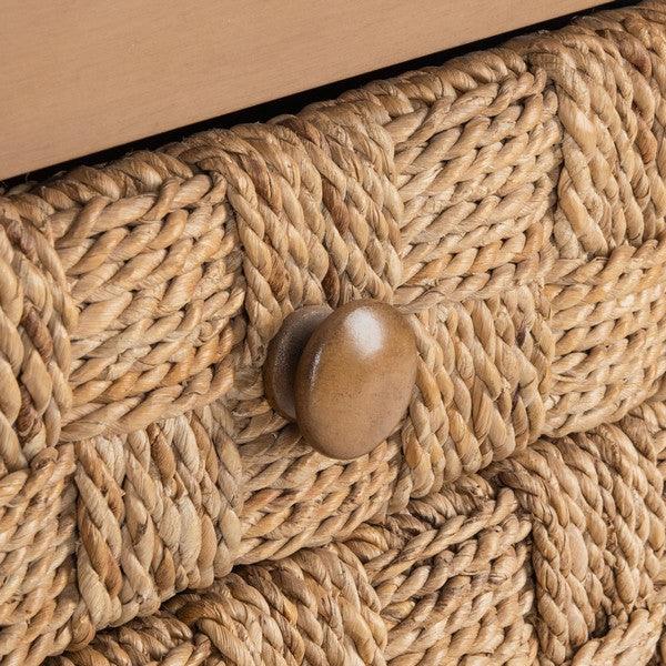 ROSARIO WOVEN WOOD NIGHTSTAND - Frankwebs