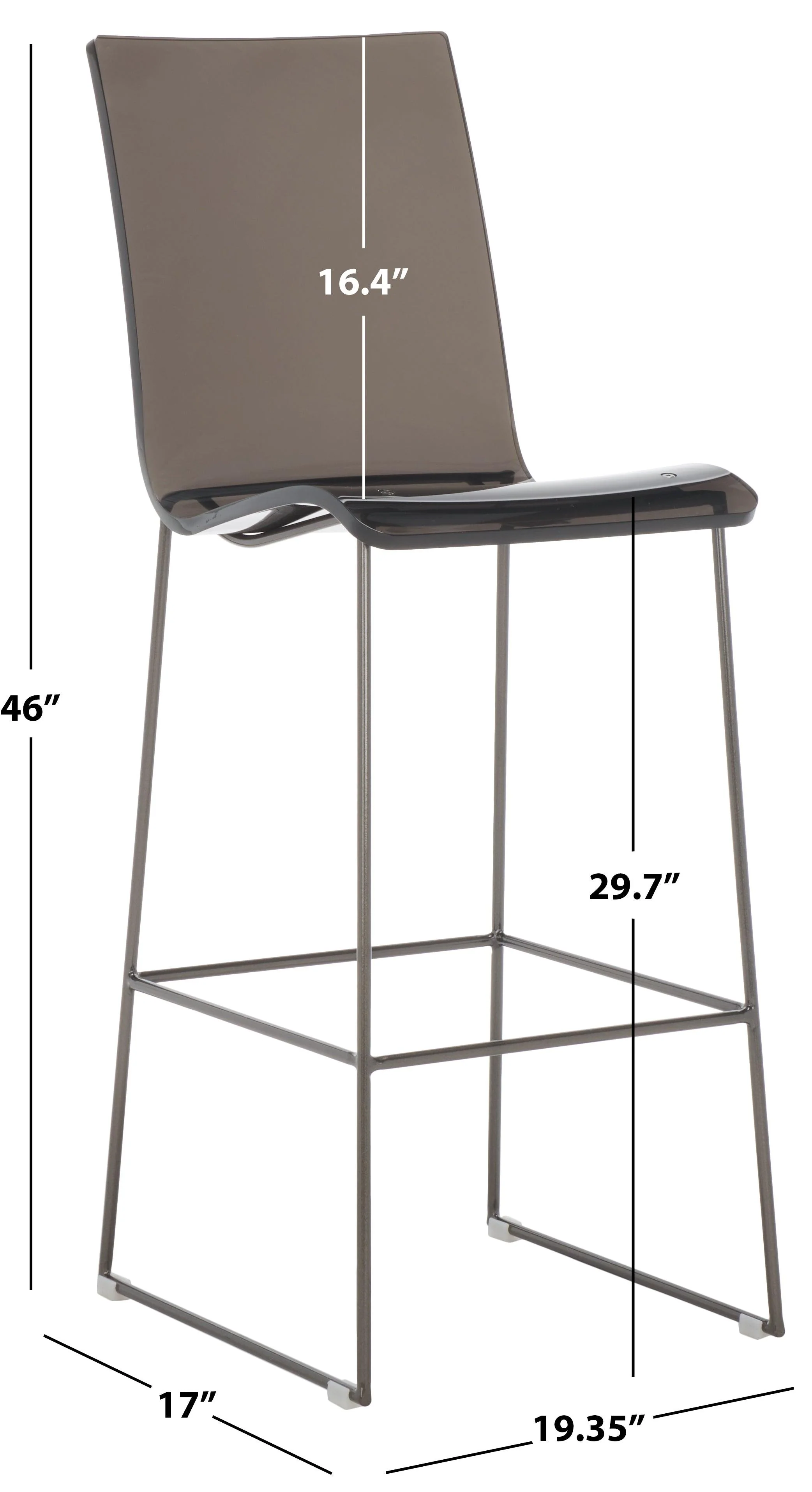 BRYANT ACRYLIC BAR STOOL - Frankwebs