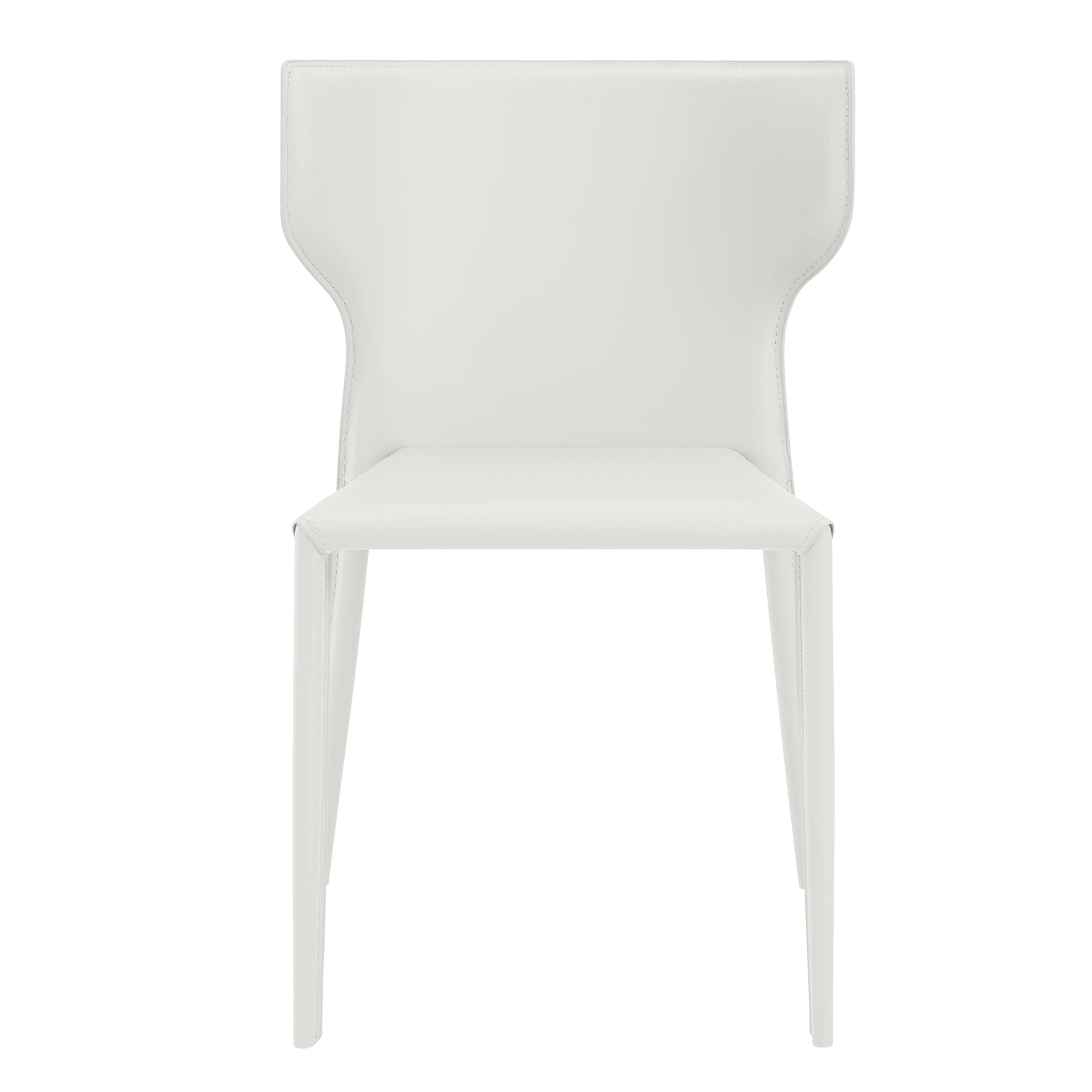 Divinia Stacking Side Chair in White - Set of 2 - Frankwebs