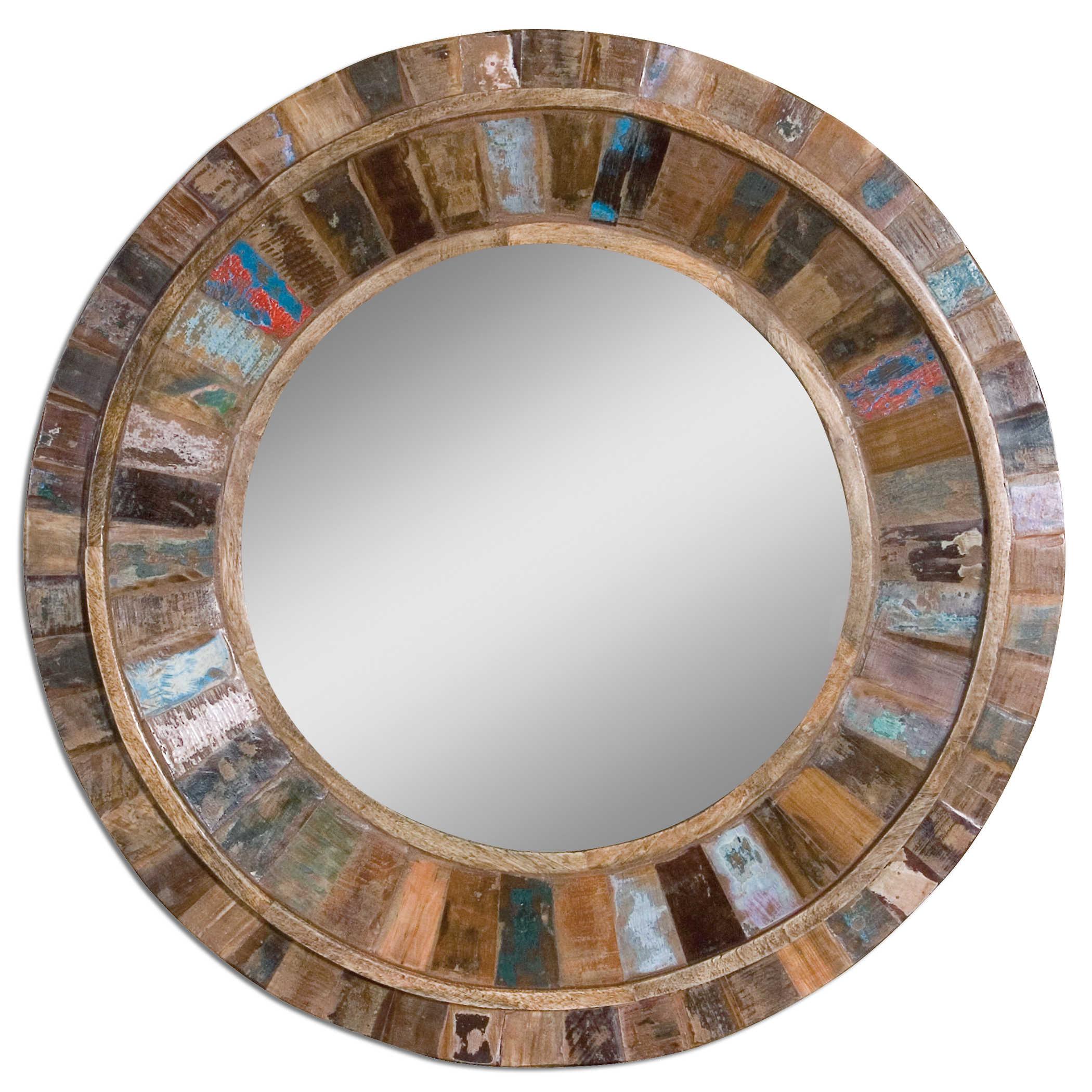 JEREMIAH ROUND WOOD MIRROR - Frankwebs