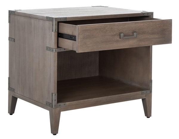 NISHA 1 DRAWER WOOD NIGHTSTAND - Frankwebs