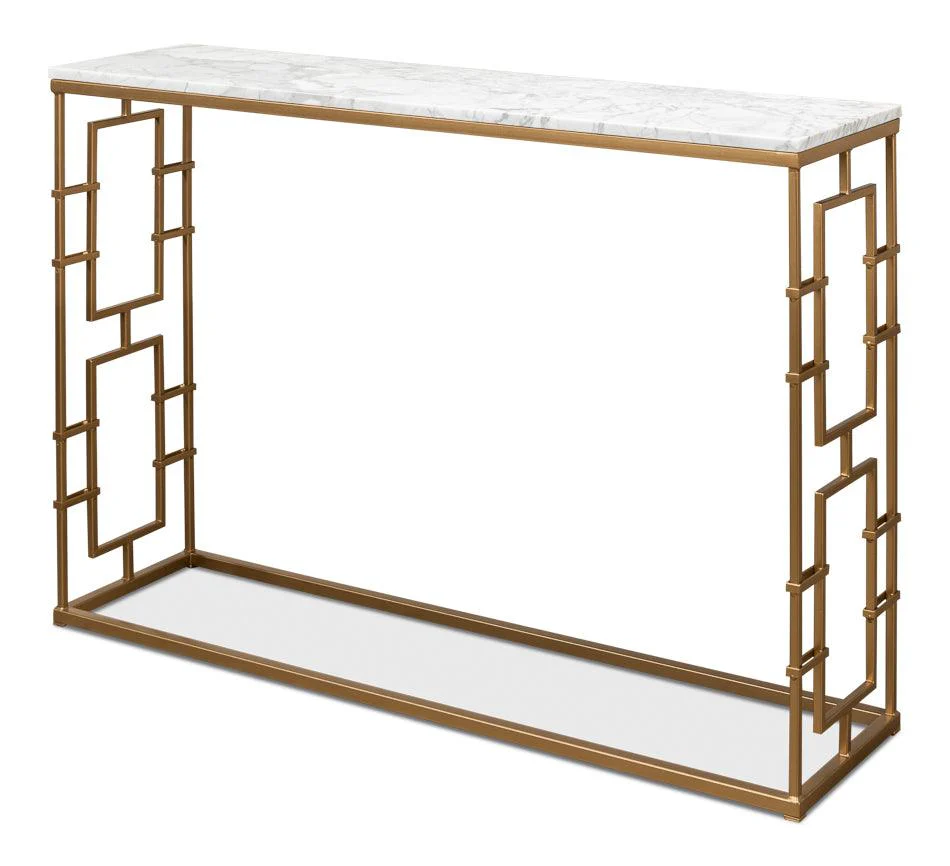 Brass Gate Console Table - Frankwebs