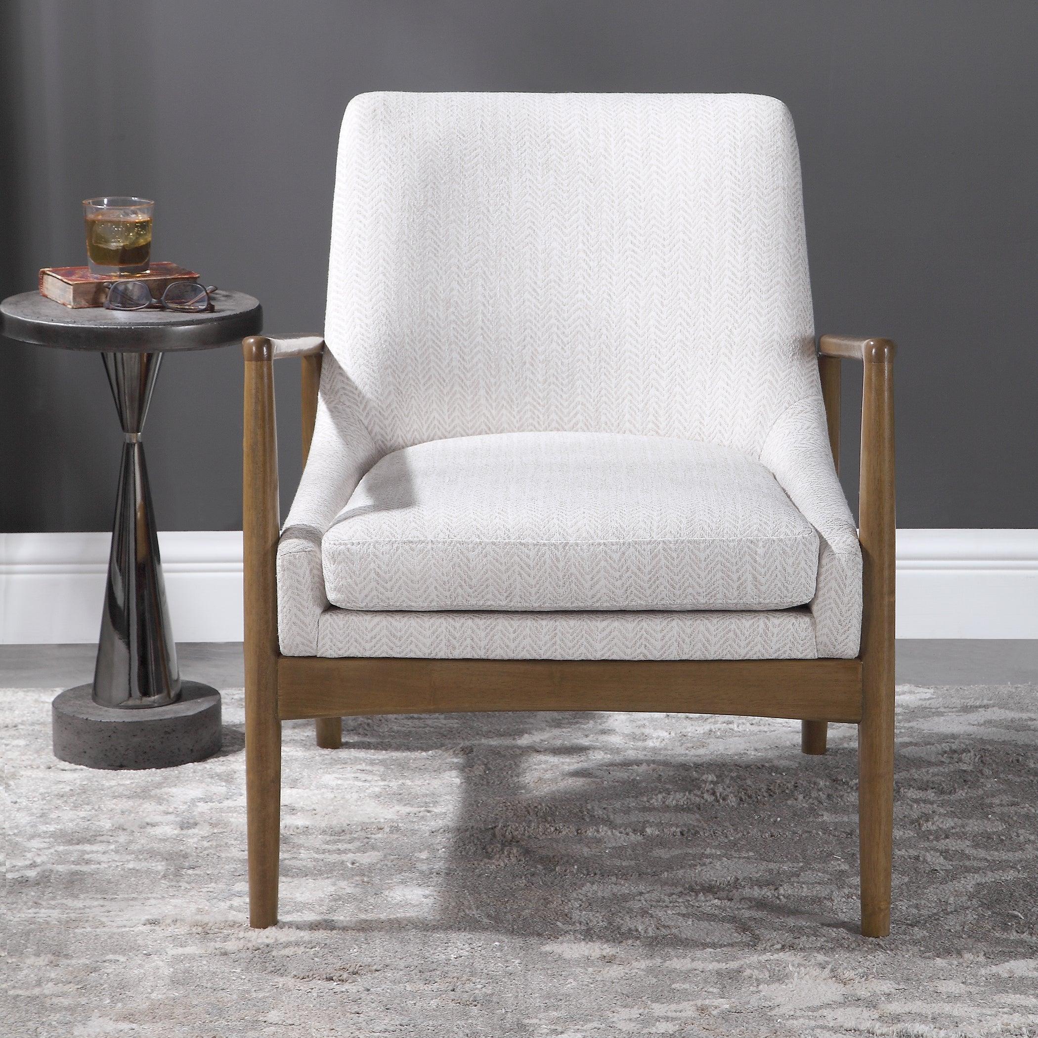 Bev White Accent Chair - Frankwebs