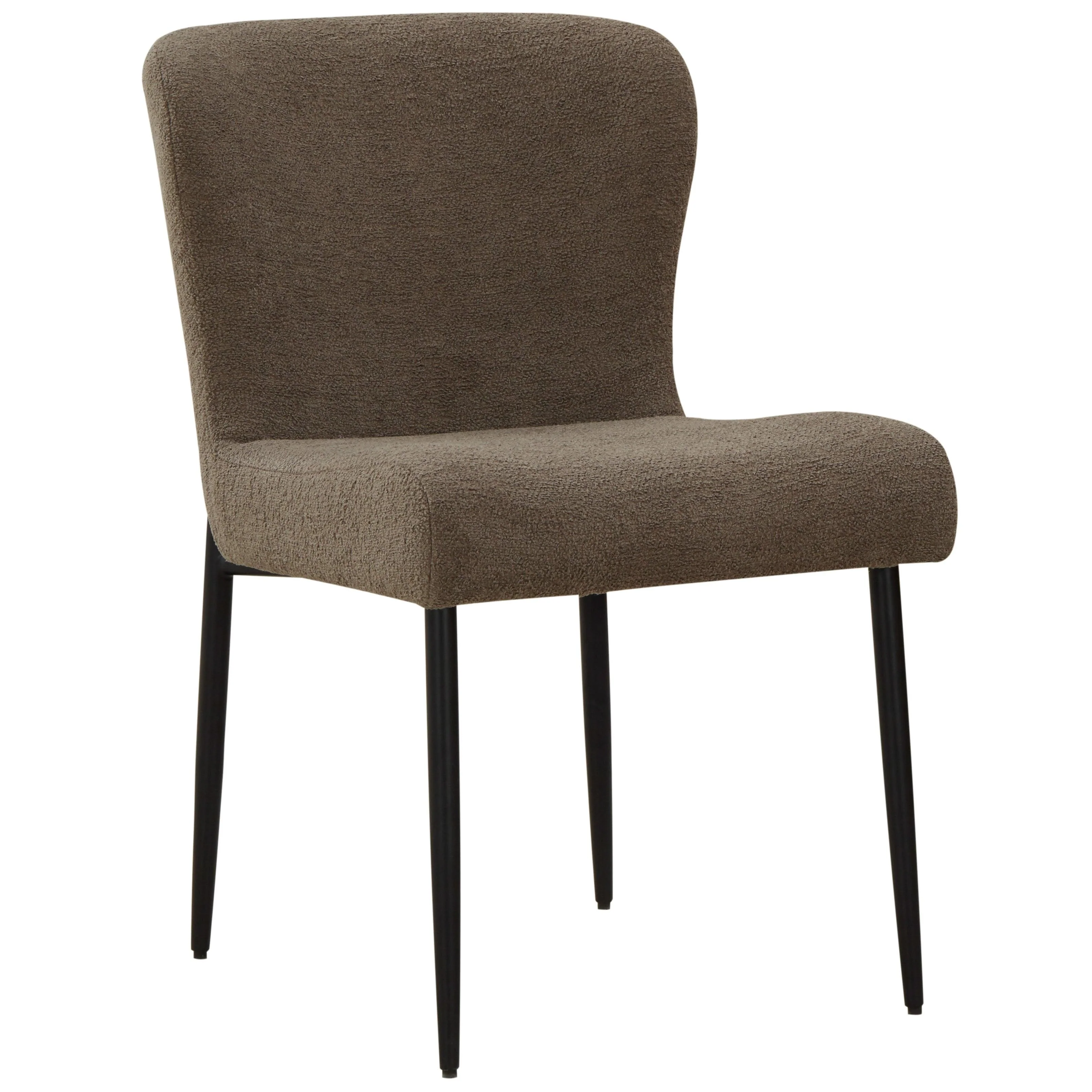 Katlynn Boucle And Metal Legs Dining Chair - Frankwebs