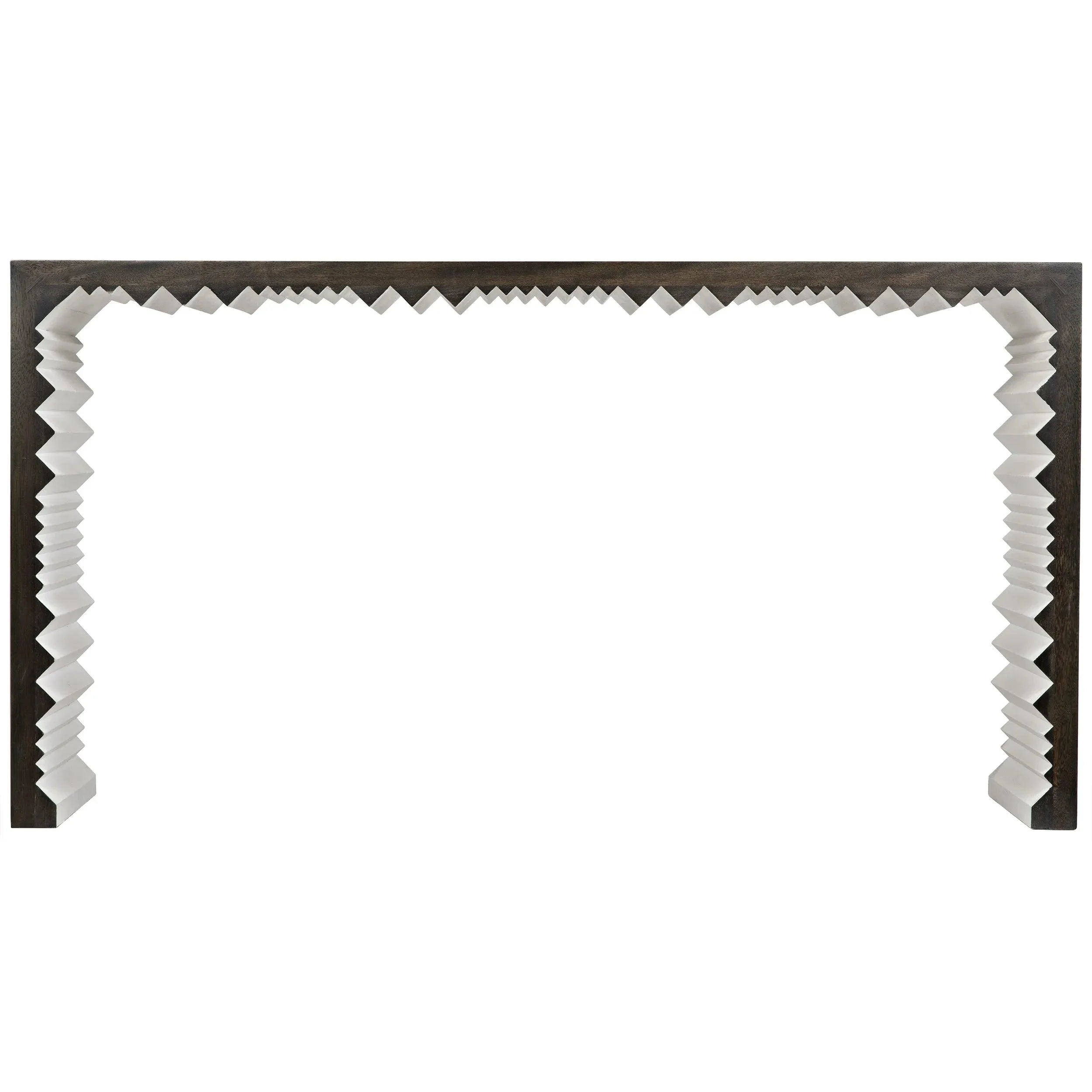 Nelson Console, Ebony Walnut with White Detail - Frankwebs