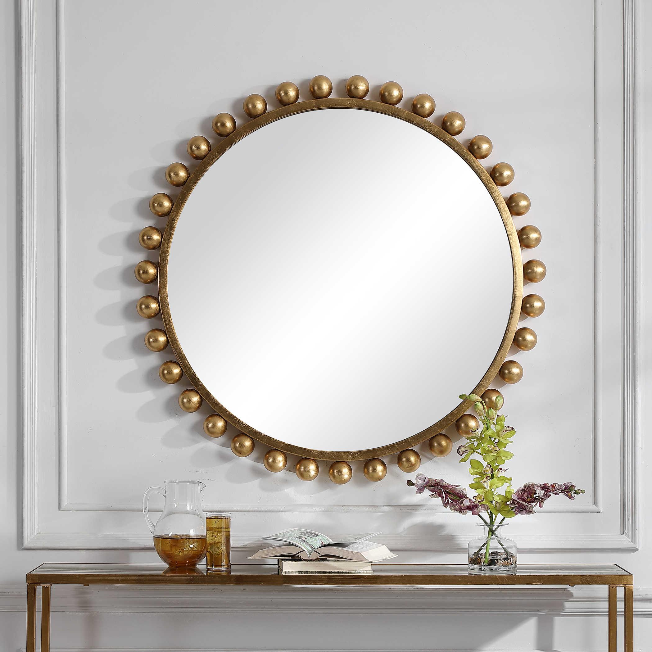 CYRA GOLD ROUND MIRROR - Frankwebs