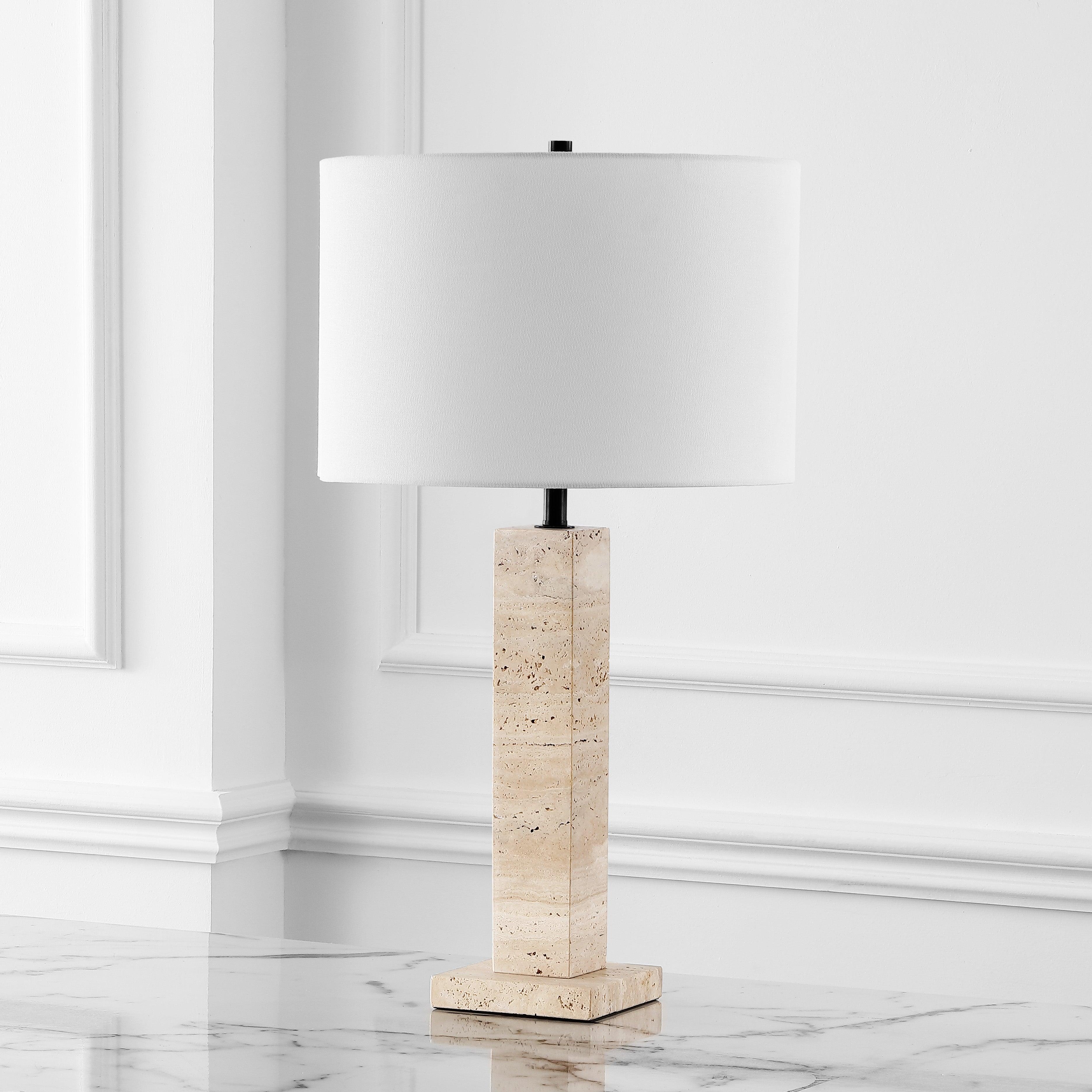 HANNABETH TRAVERTINE TABLE LAMP - Frankwebs