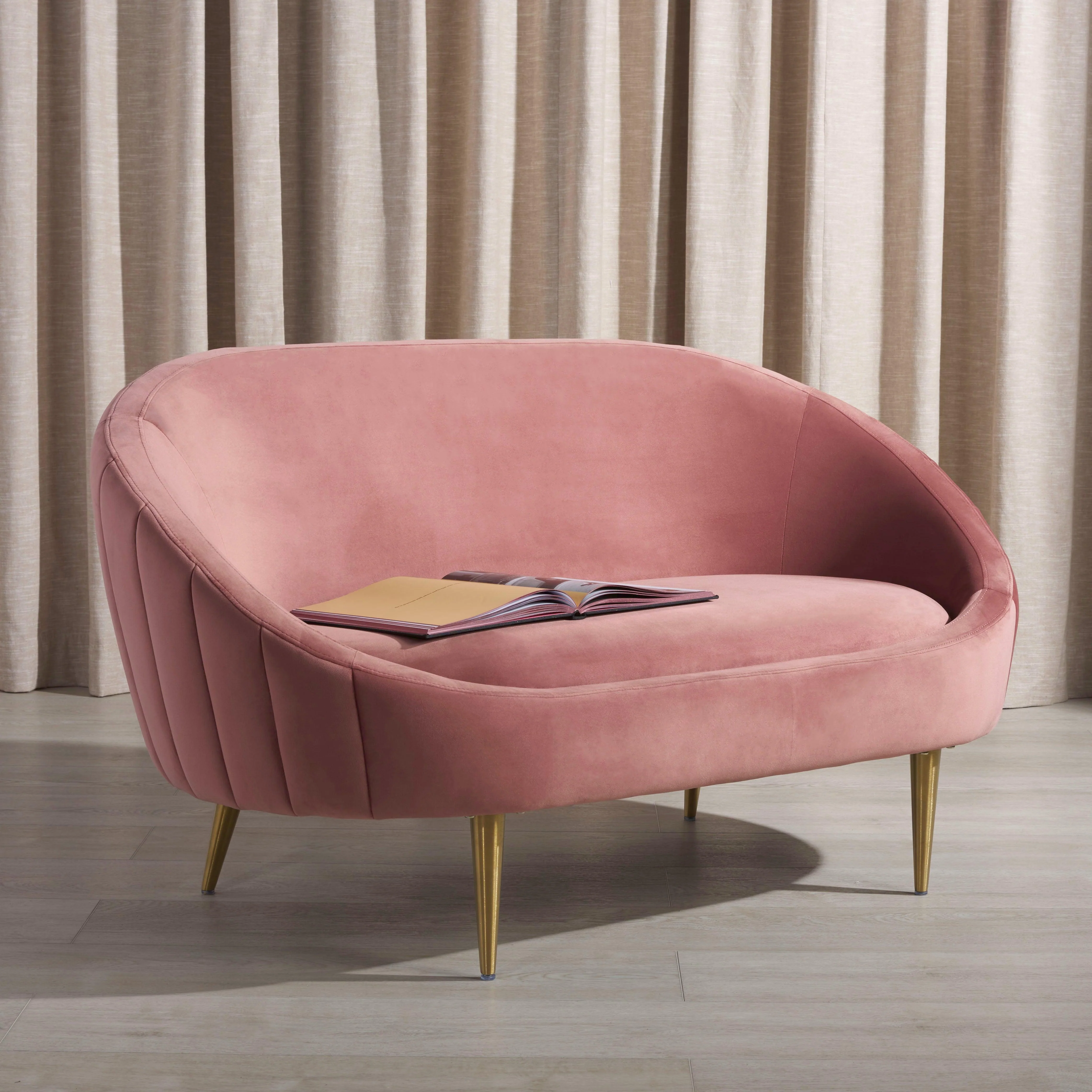 RAZIA CHANNEL TUFTED TUB LOVESEAT - Frankwebs