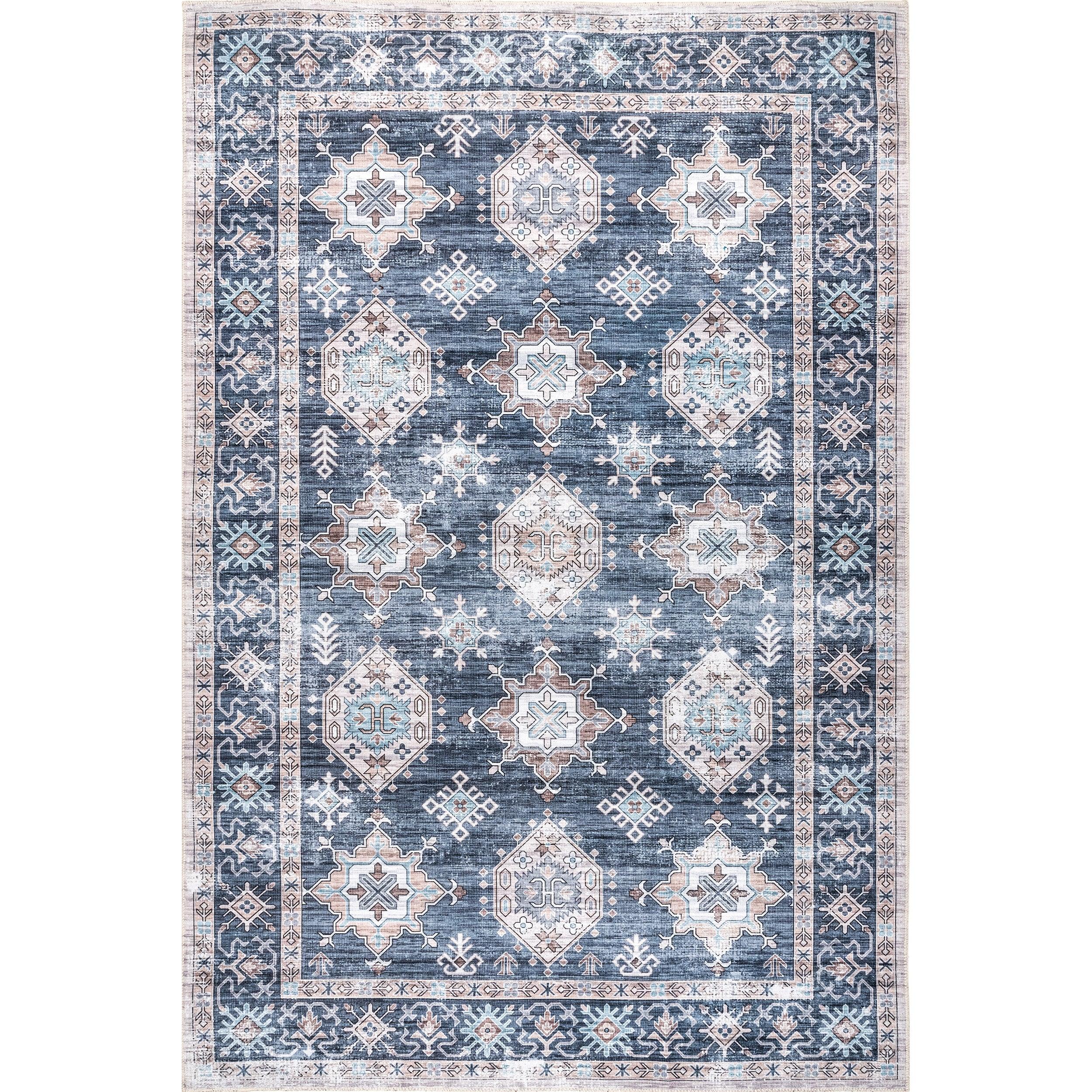 Finley Machine Washable Vintage Distressed Area Rug - Frankwebs