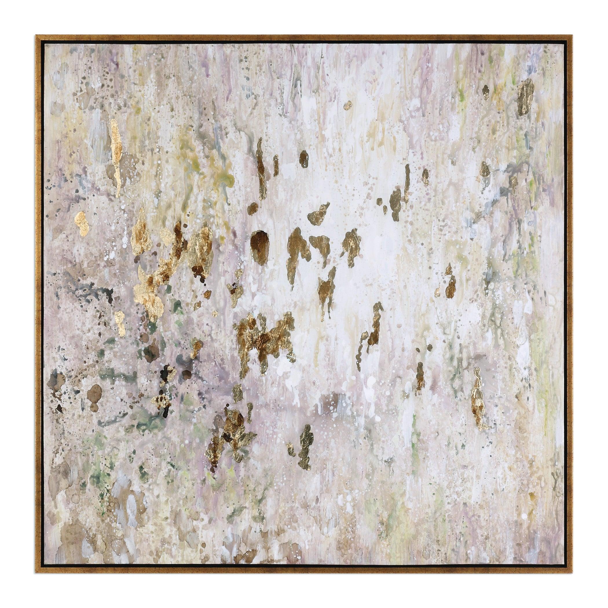Golden Raindrops Modern Abstract Art - Frankwebs