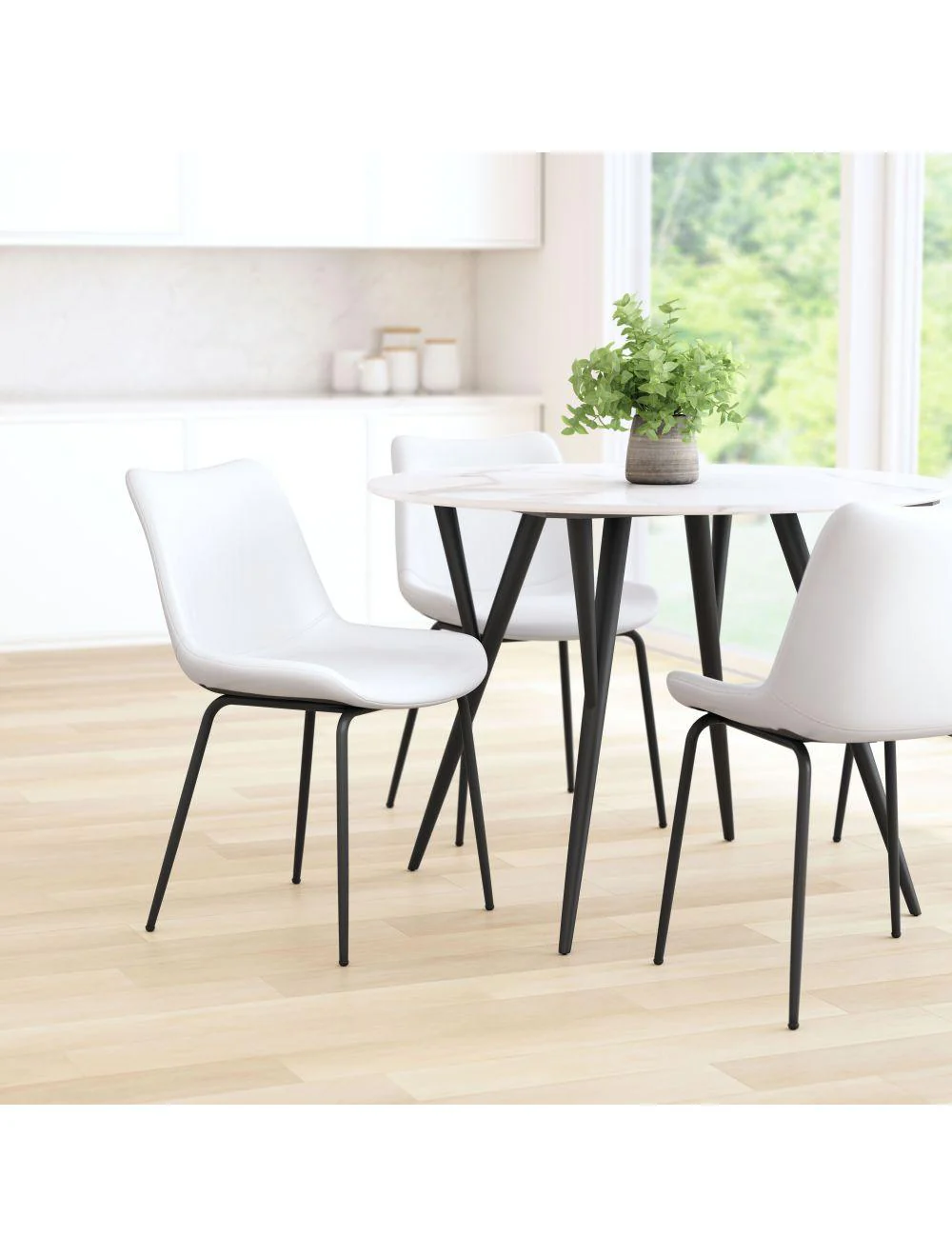 Byron Dining Chair (Set of 2) White - Frankwebs