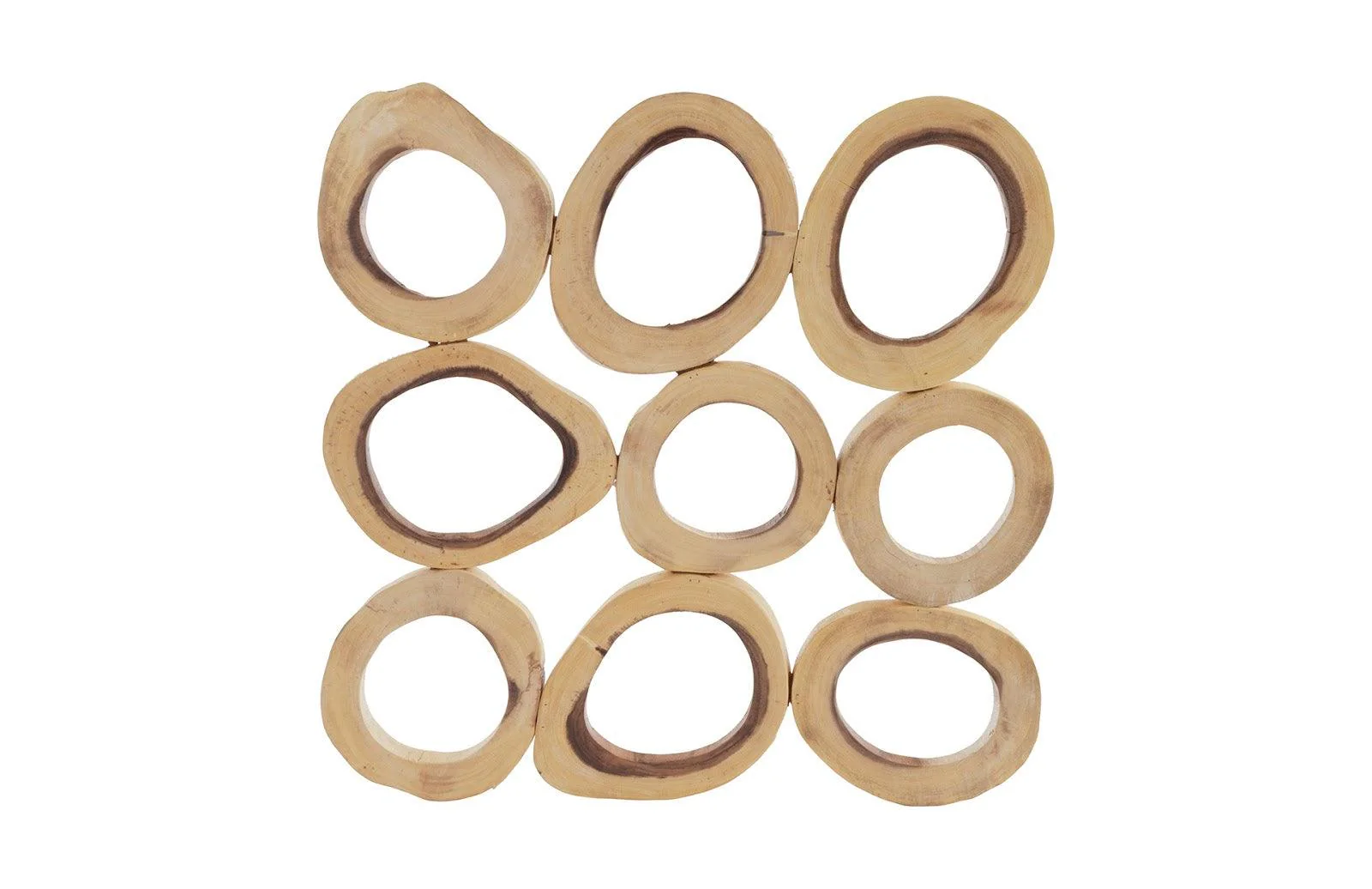 Chuleta Rings Wall Art, Chamcha Wood, Square, SM - Frankwebs
