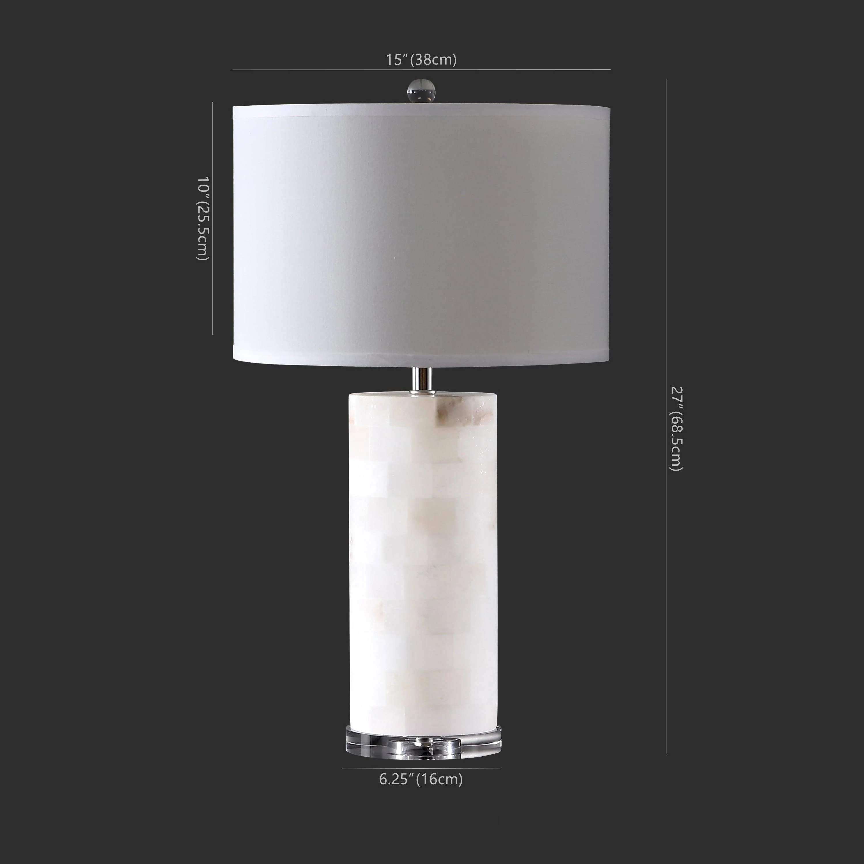 MASSEY ROUND ALABASTER TABLE LAMP - Frankwebs