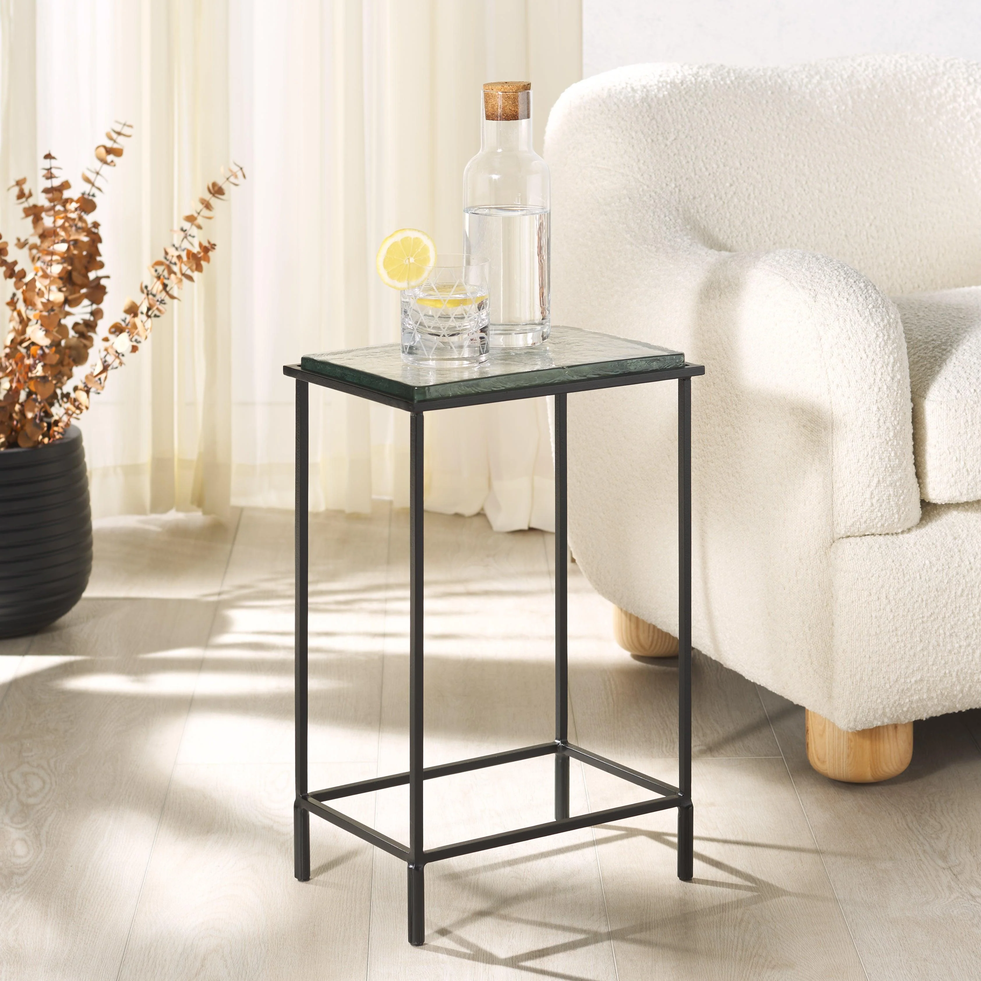 Ferguson Cast Glass Accent Table - Frankwebs