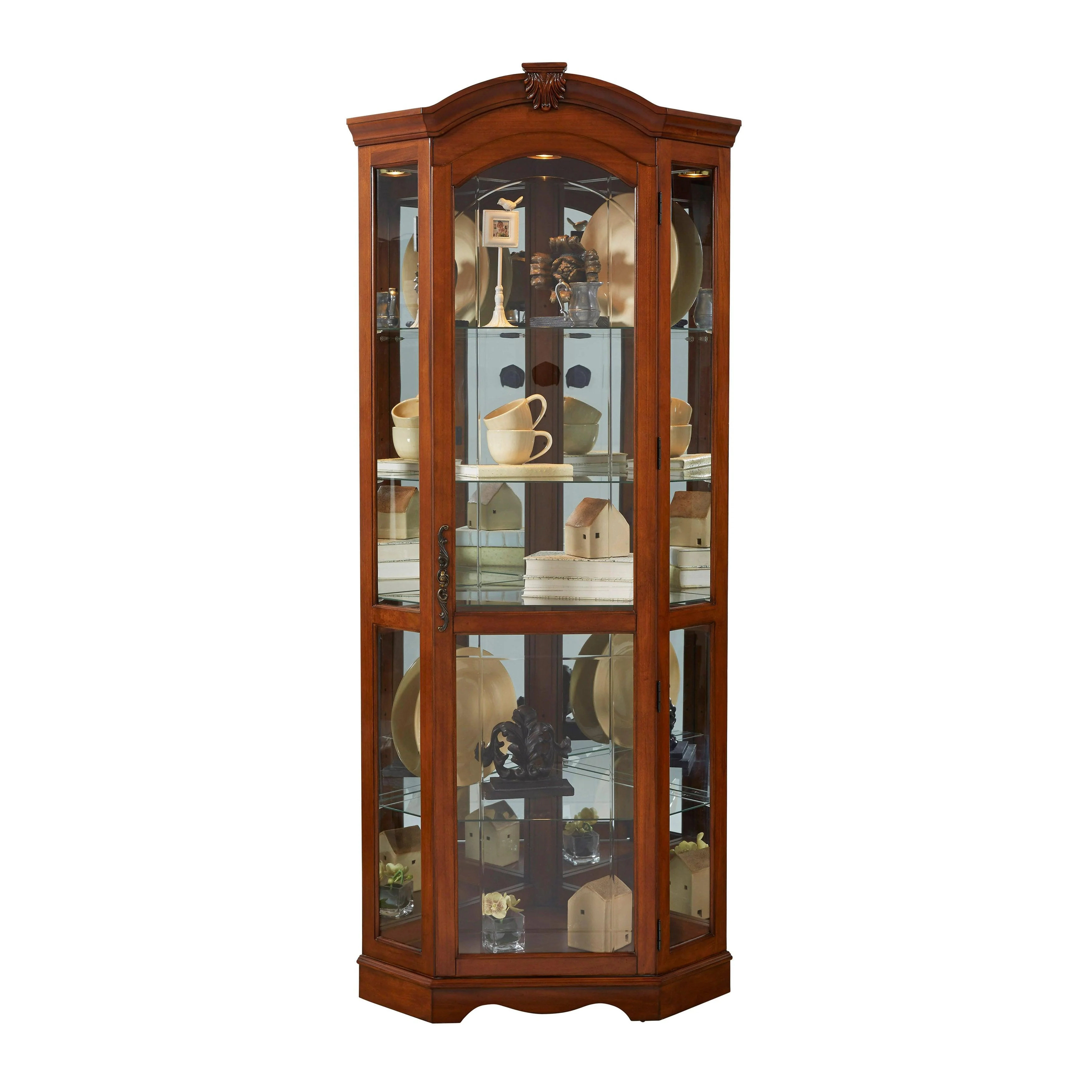 Mirrored Corner Curio Cabinet - Frankwebs