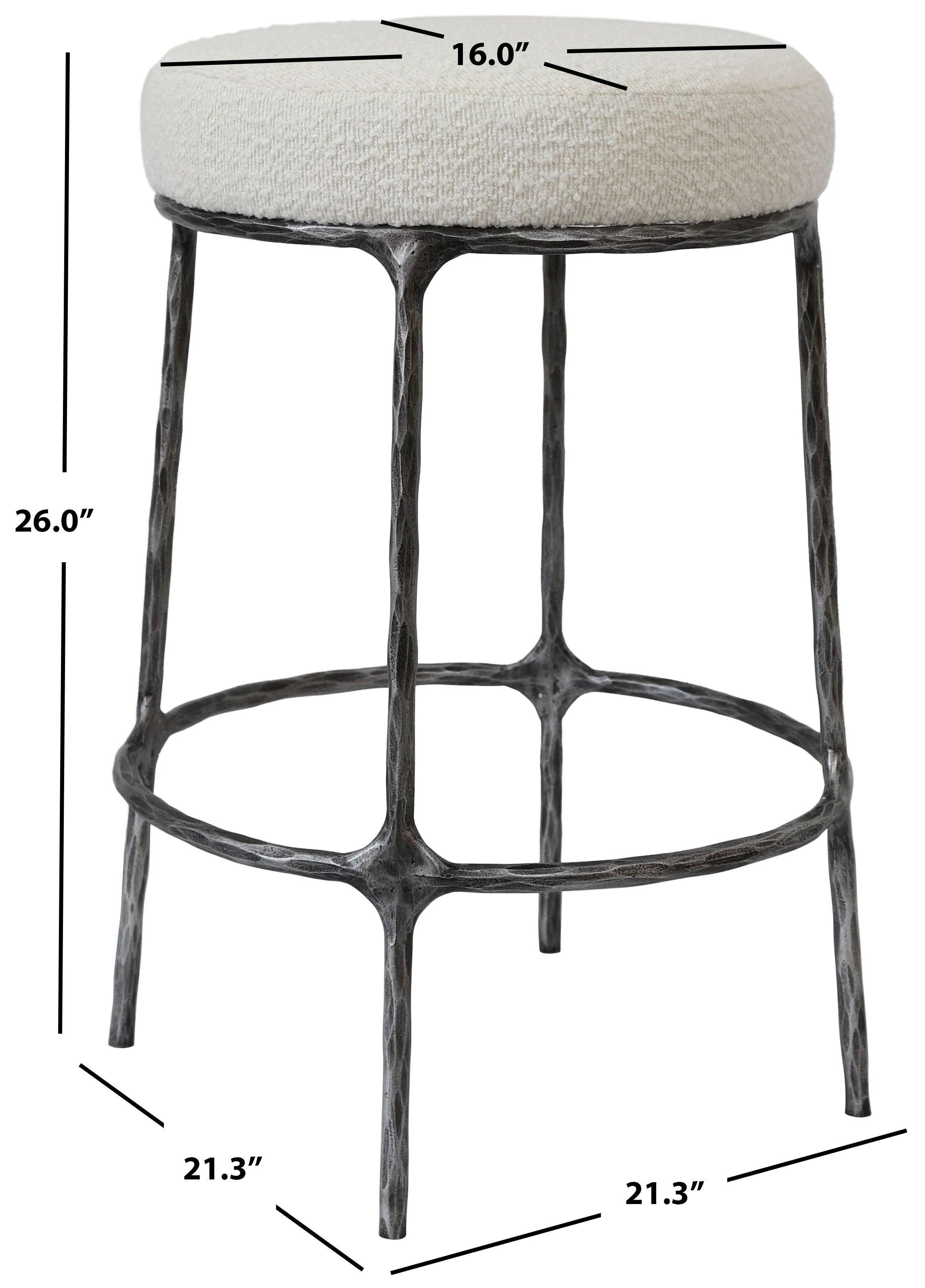 TRUMEN BOUCLE COUNTERSTOOL - Frankwebs