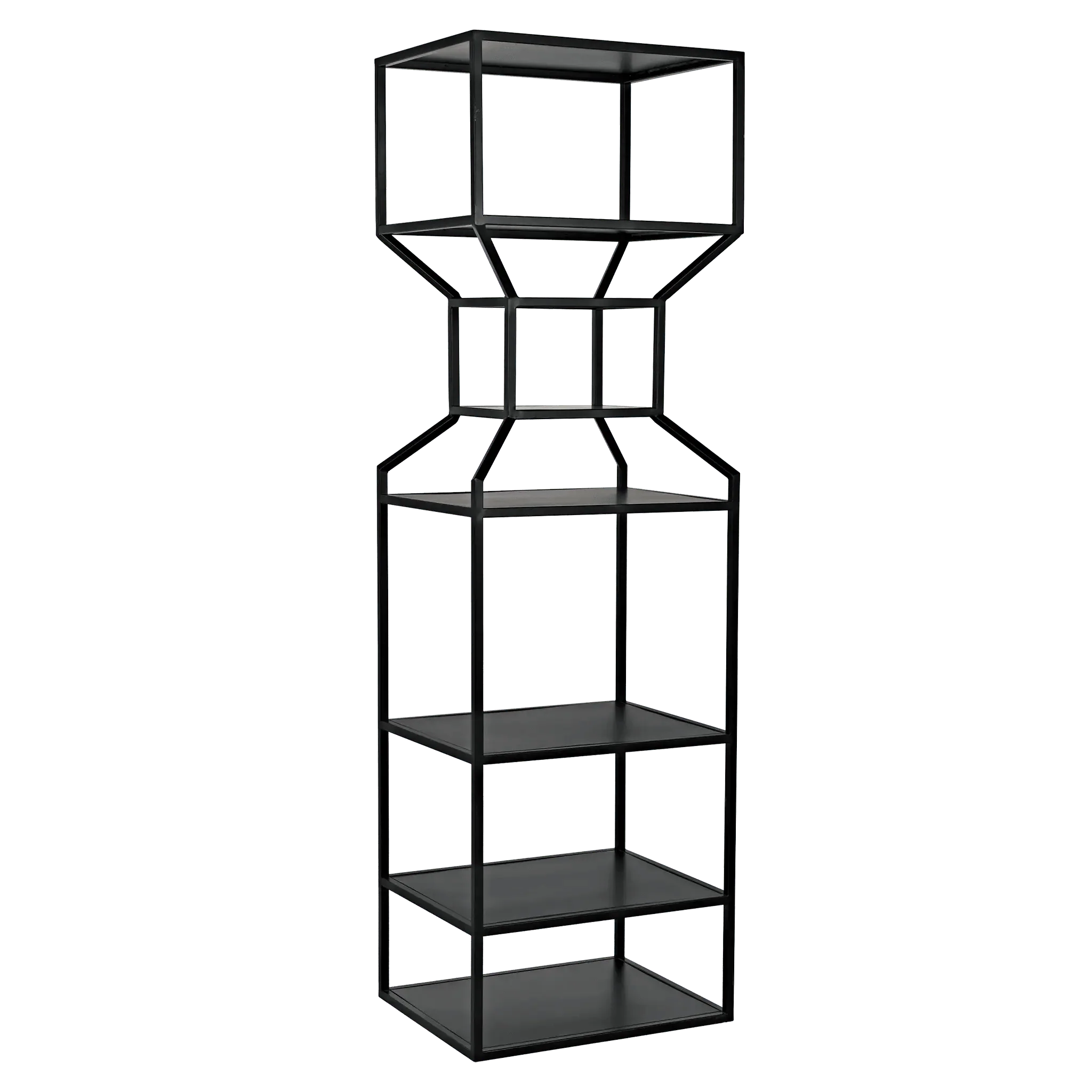 Downtown A Bookcase, Black Metal - Frankwebs
