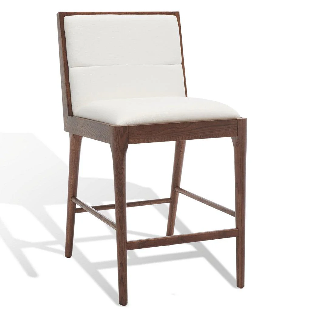 LAYCEE LINEN AND WOOD COUNTER STOOL - Frankwebs