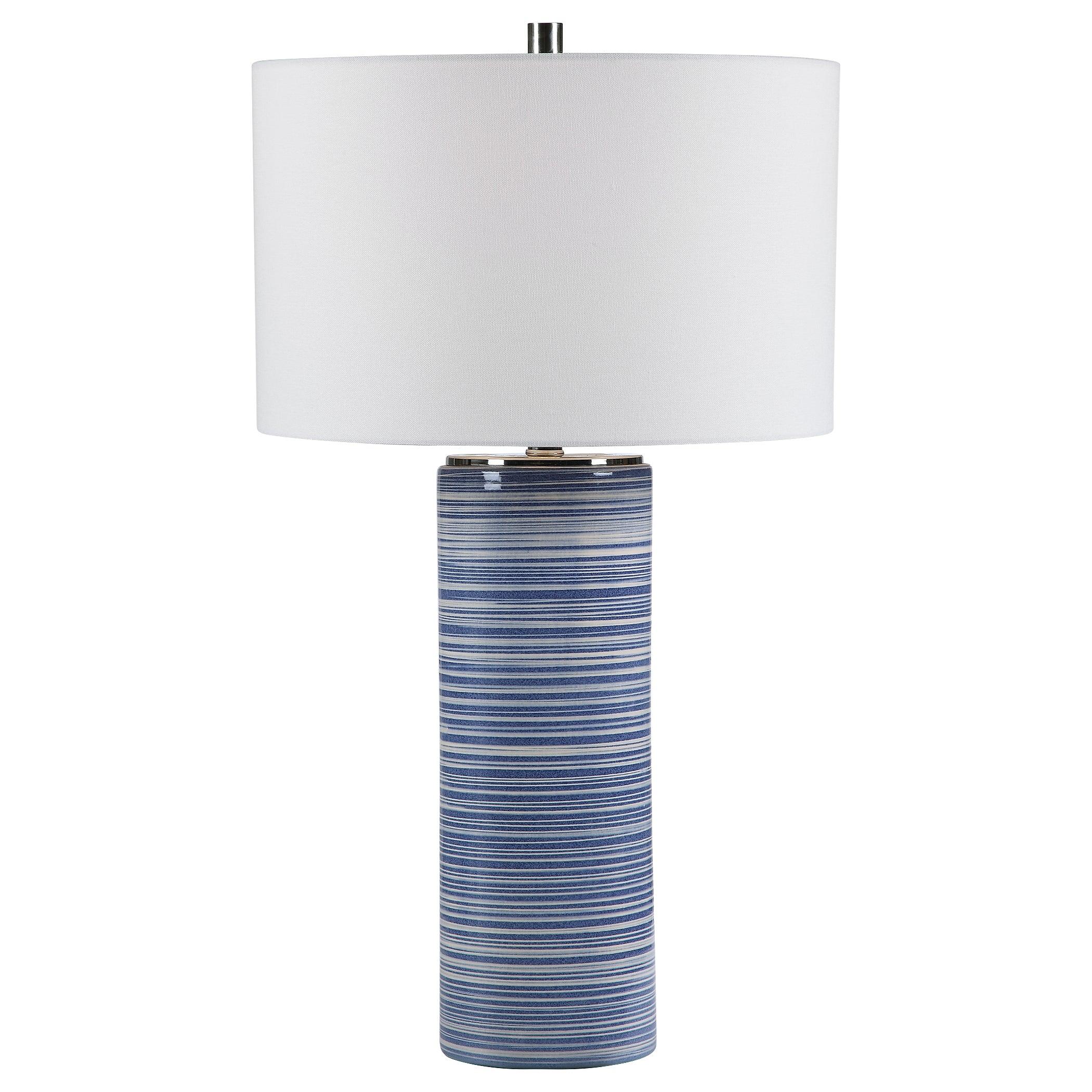 MONTAUK STRIPED TABLE LAMP - Frankwebs