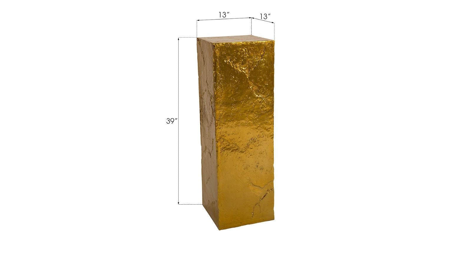 Slate Pedestal, Large, Liquid Gold - Frankwebs