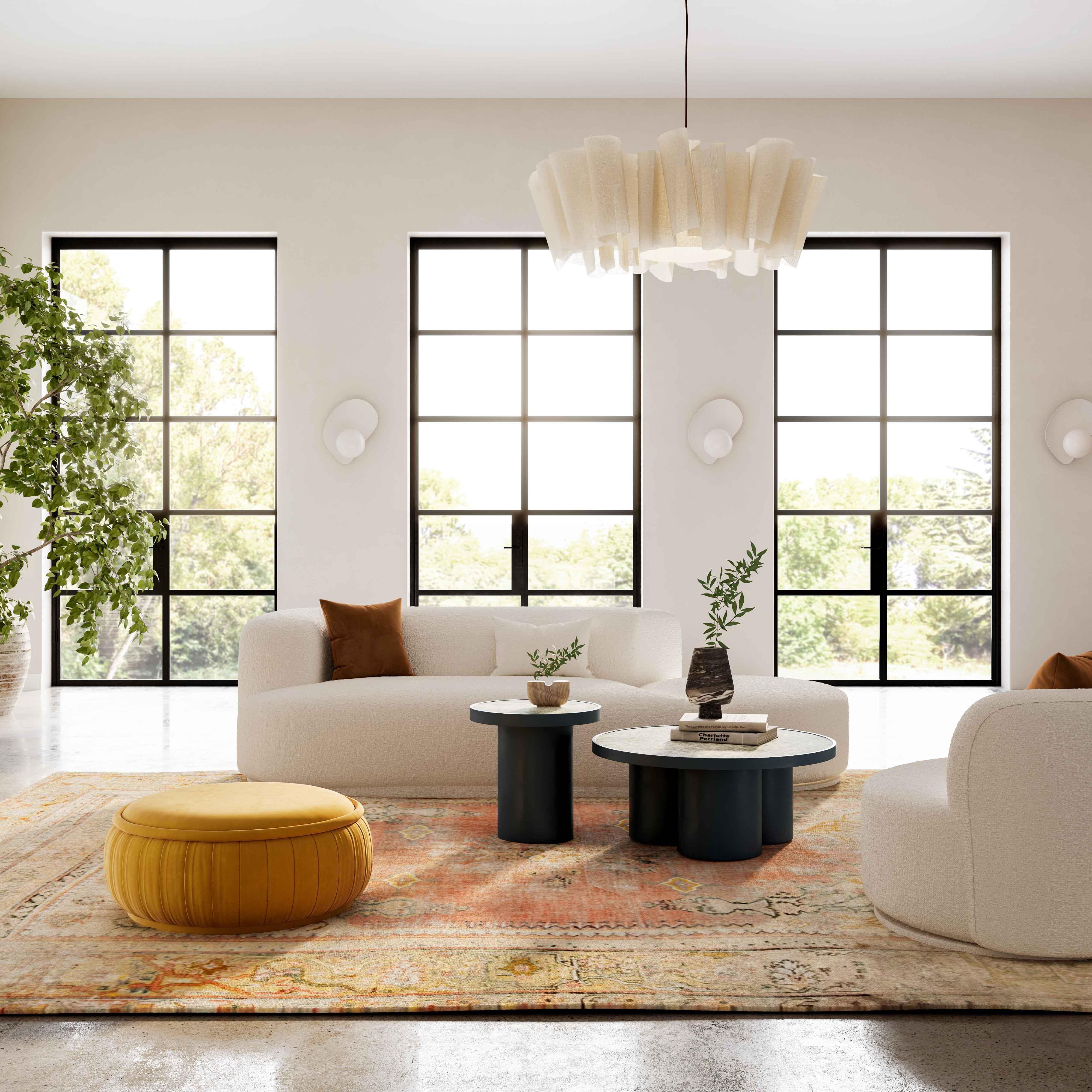 Fickle Cream Boucle Modular LAF Loveseat - Frankwebs