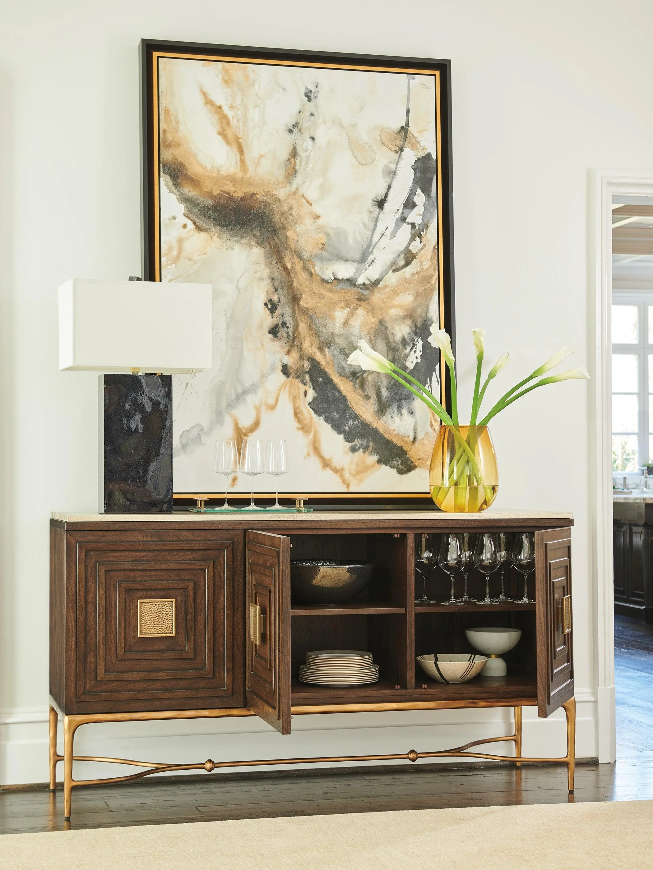 Silverado Tiburon Sideboard With Stone Top - Frankwebs