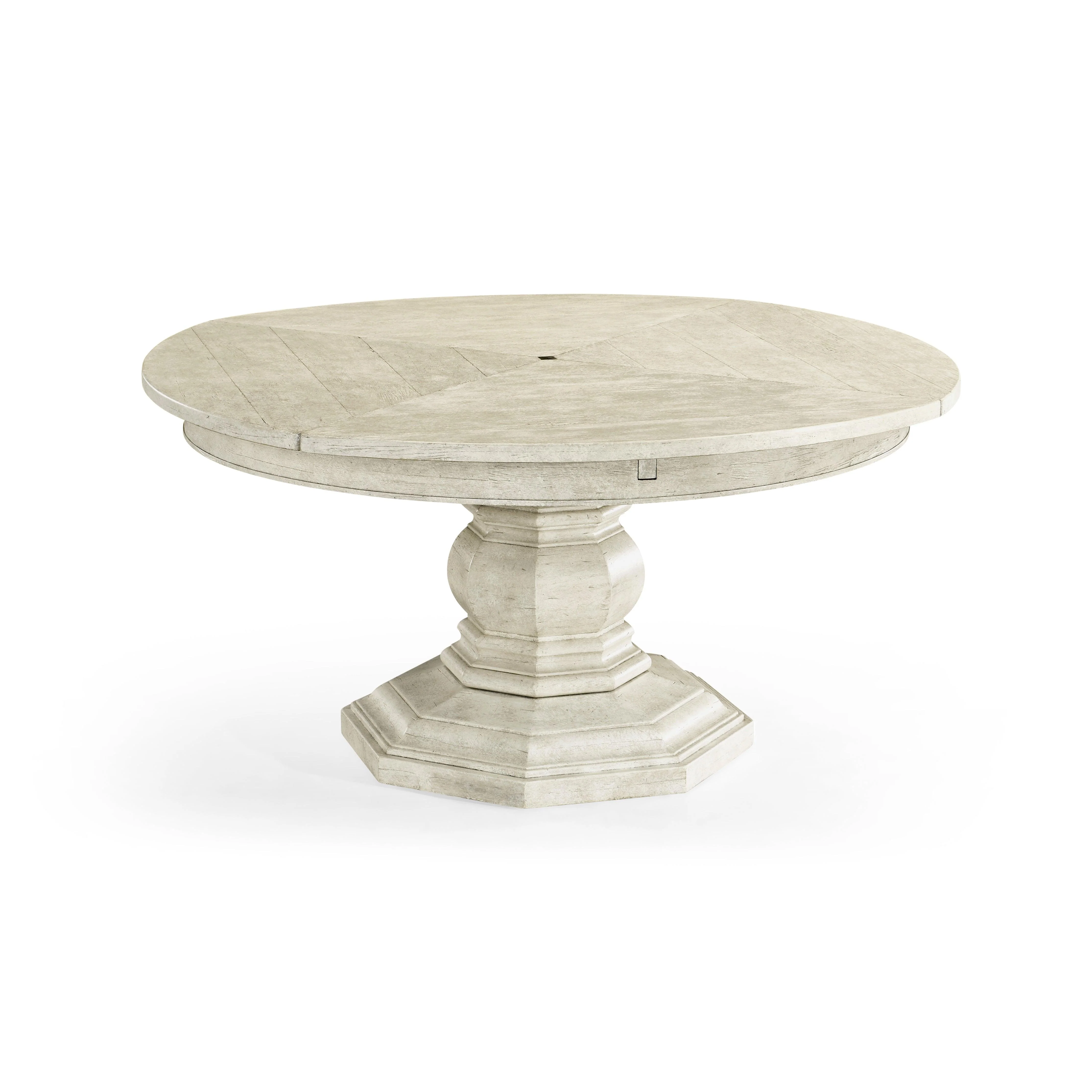 Casual Accents Whitewash Round Extendable Dining Table - Frankwebs