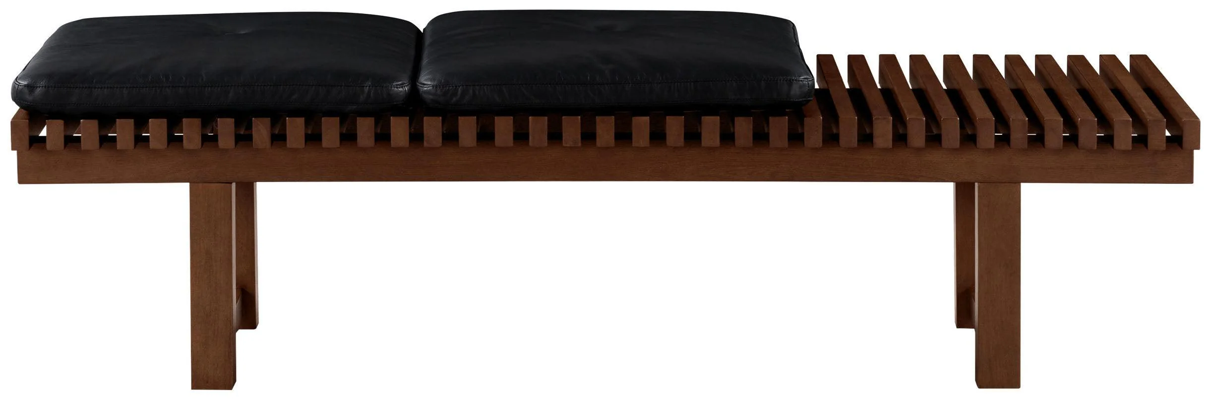 BOLIVAR LEATHER AND WOOD BENCH - Frankwebs