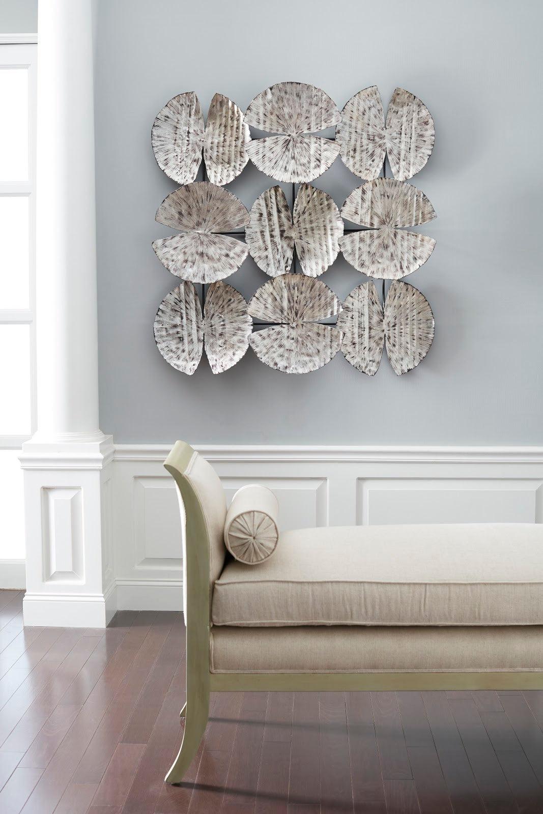 Ginkgo Leaf Wall Art, 9 Leaves, Silver - Frankwebs