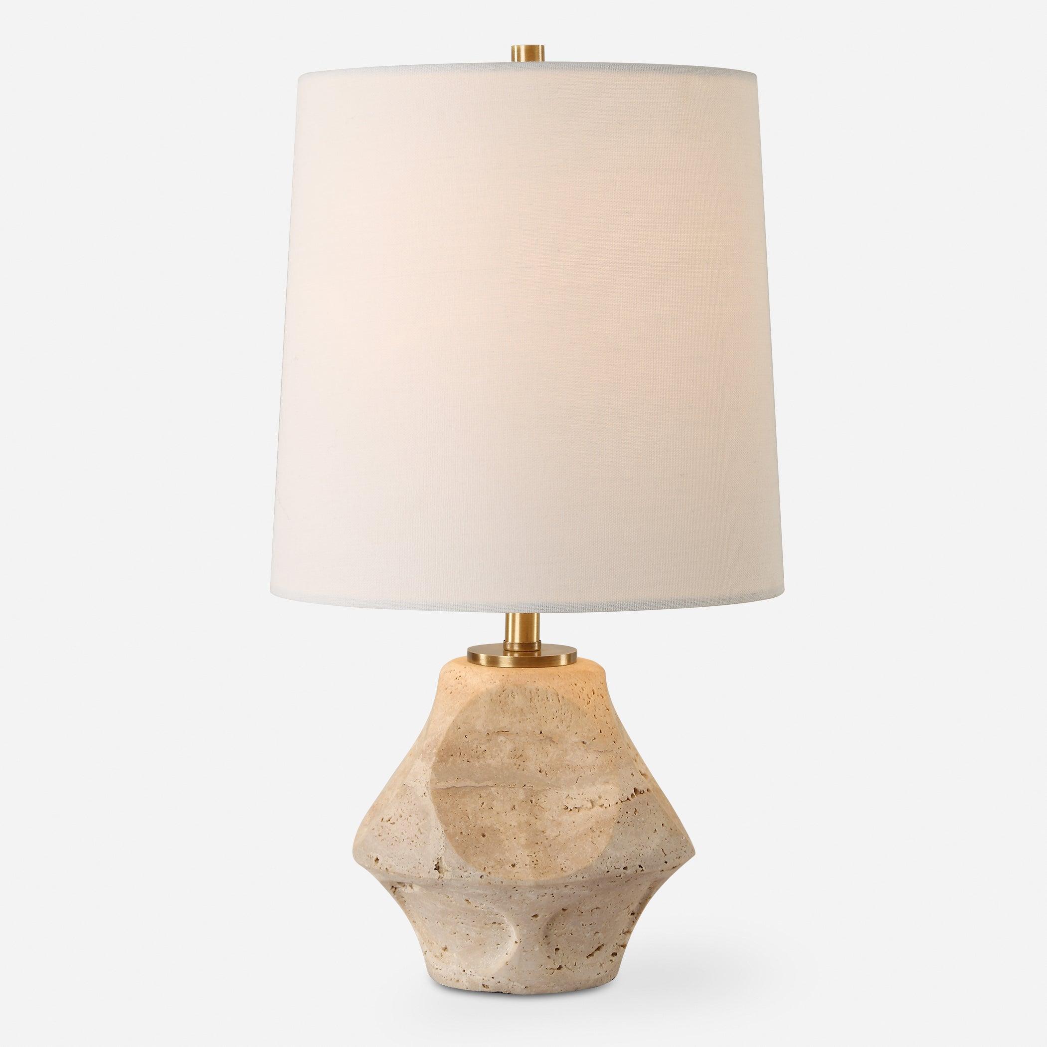 Indent Travertine Accent Lamp - Frankwebs