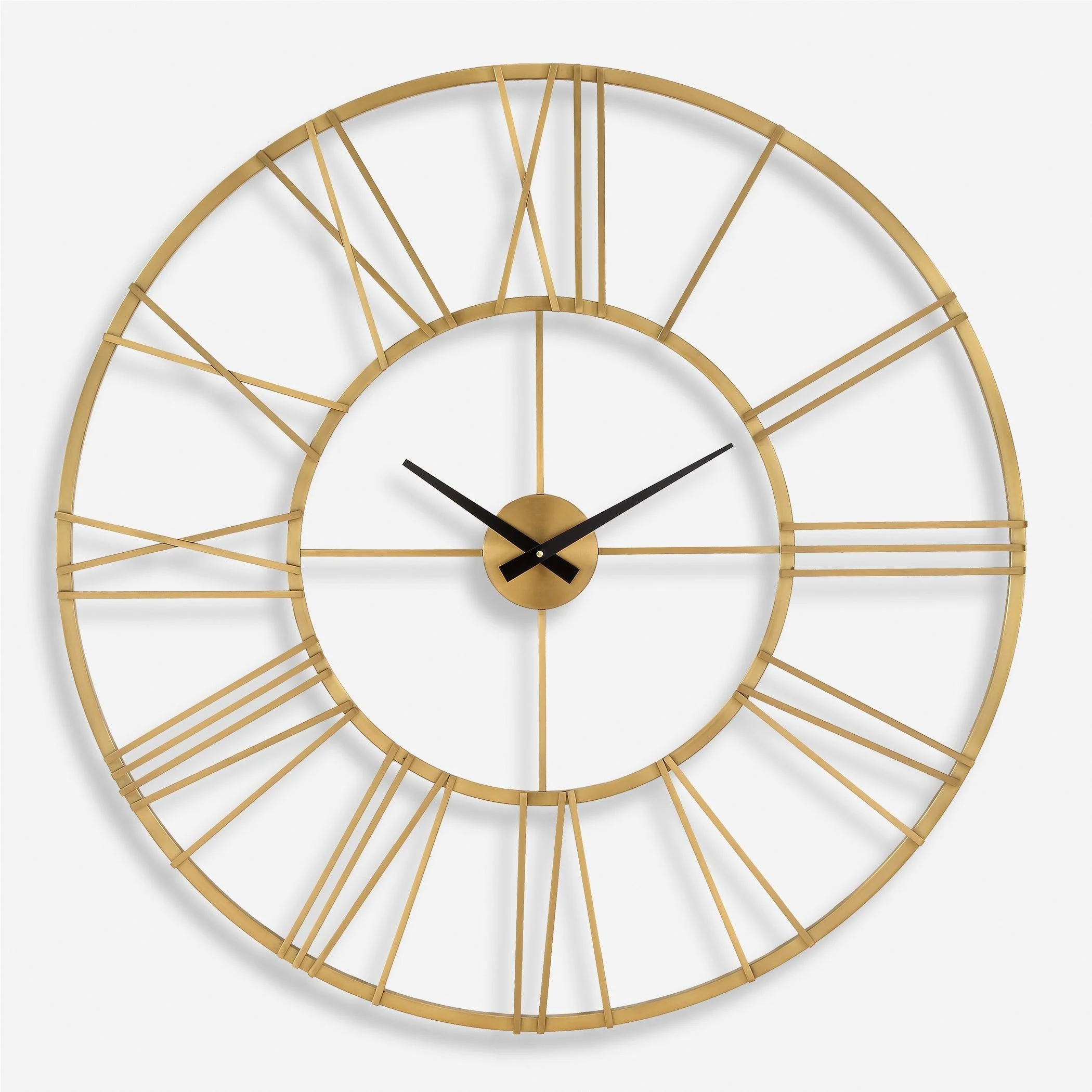 Keyann Brass Wall Clock - Frankwebs