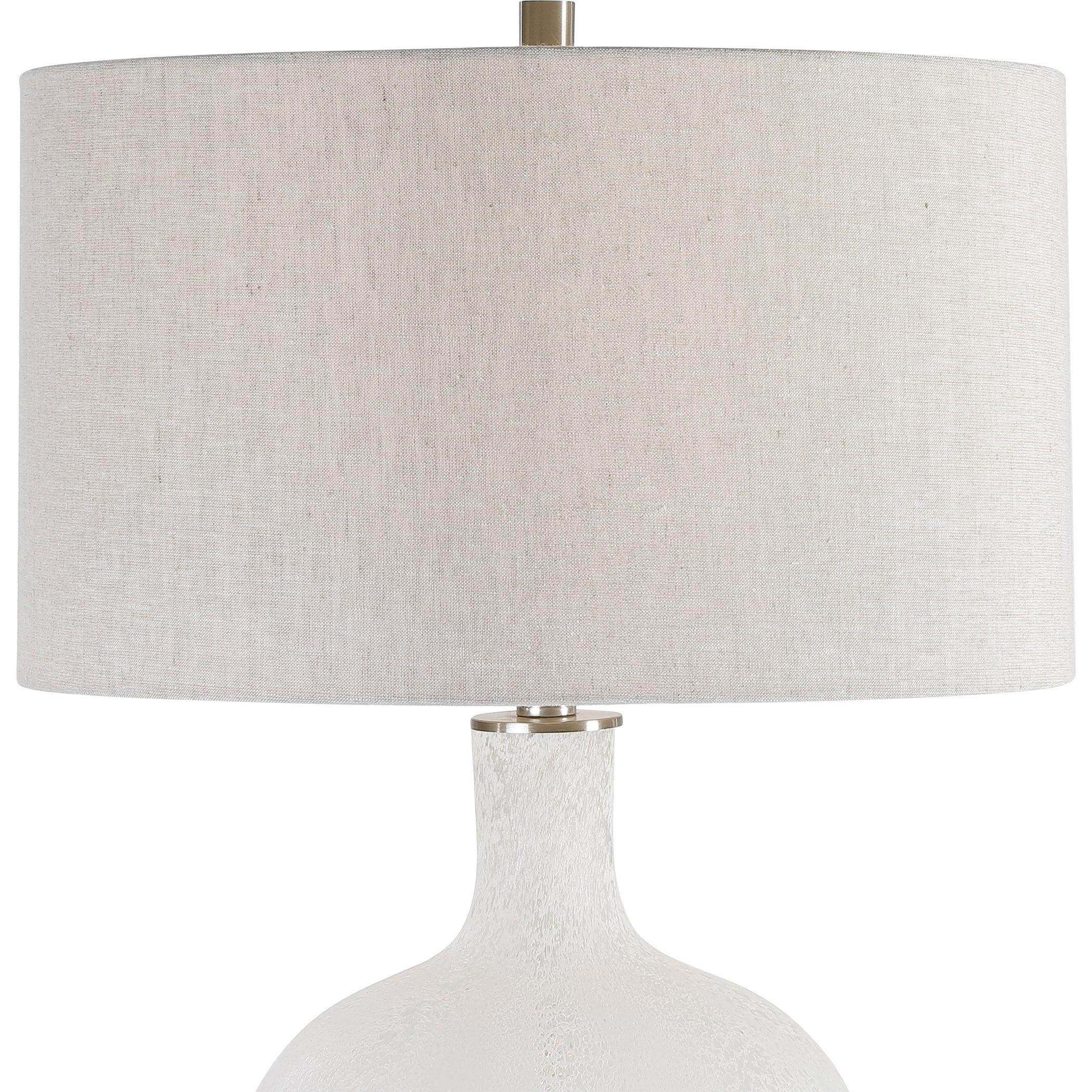 WHITEOUT MOTTLED GLASS TABLE LAMP - Frankwebs