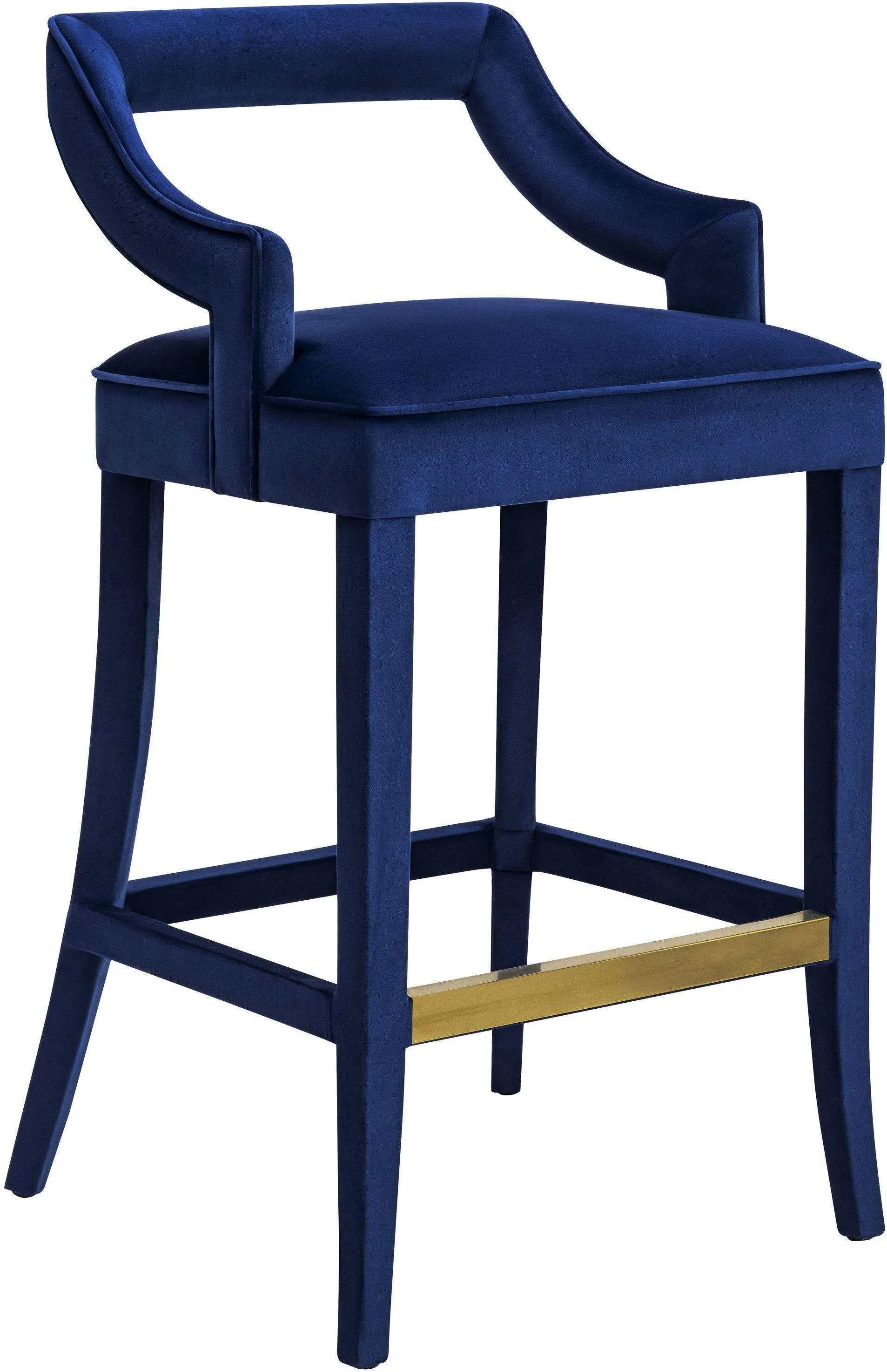 Tiffany Navy Velvet Counter Stool - Frankwebs