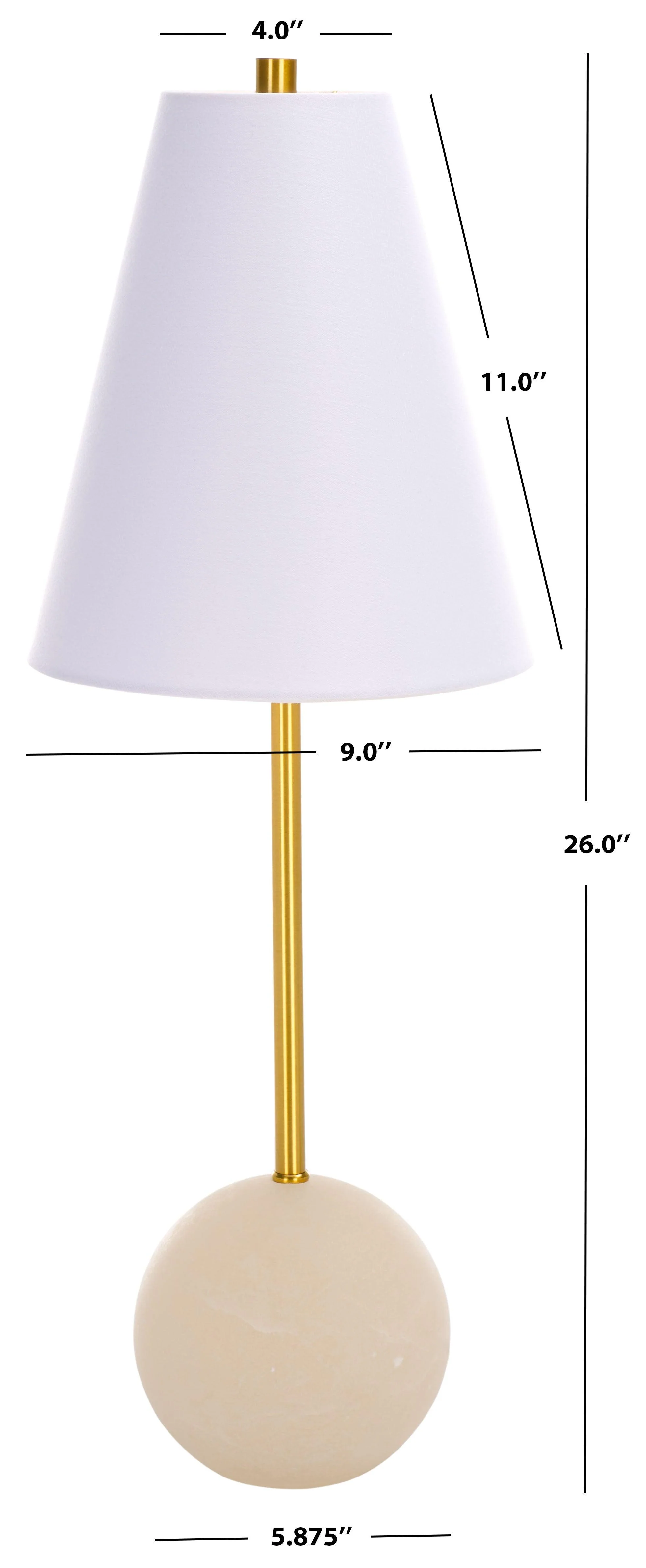 GENESIS ALABASTER AND METAL TABLE LAMP - Frankwebs