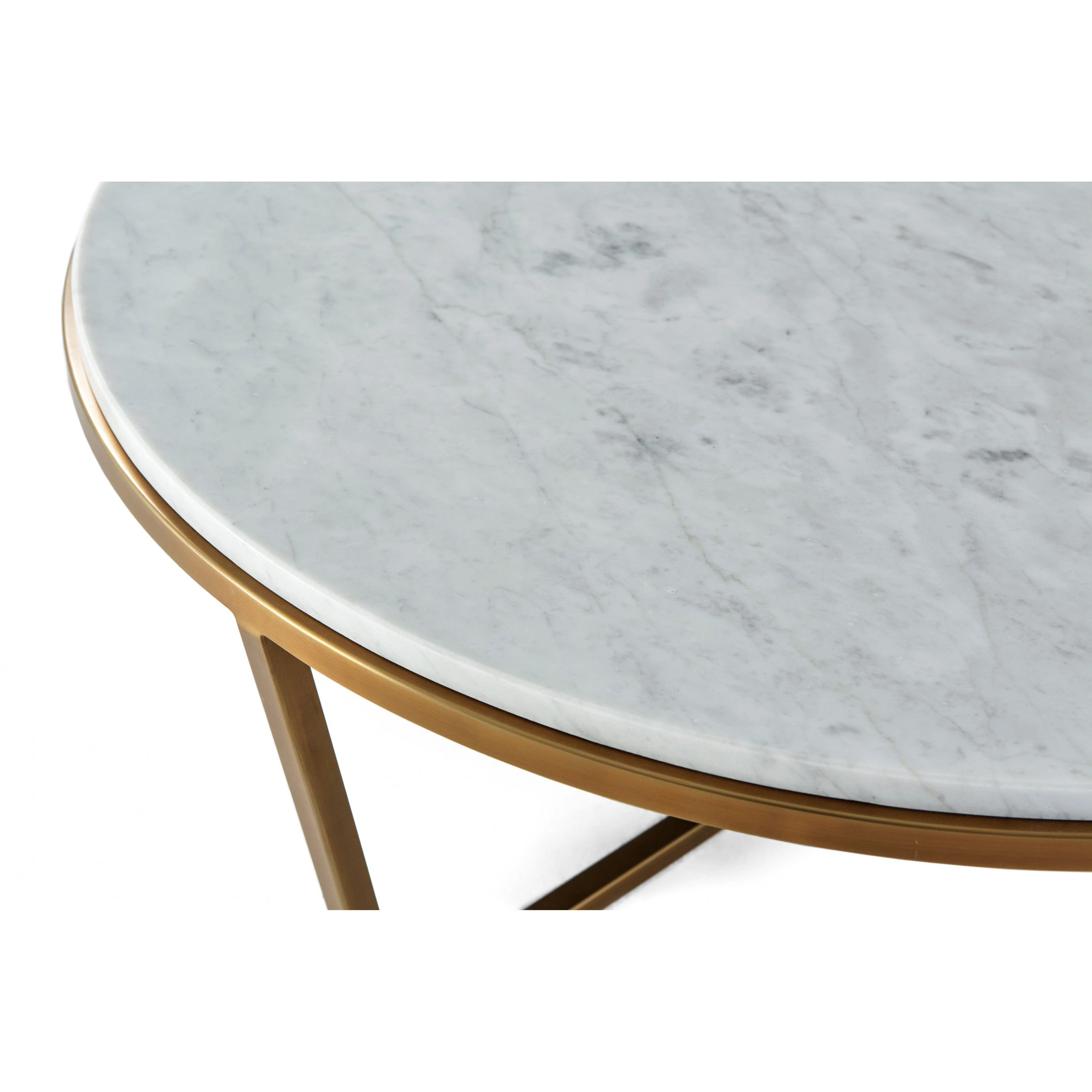 Small Fisher Round Cocktail Table (Marble) - Frankwebs