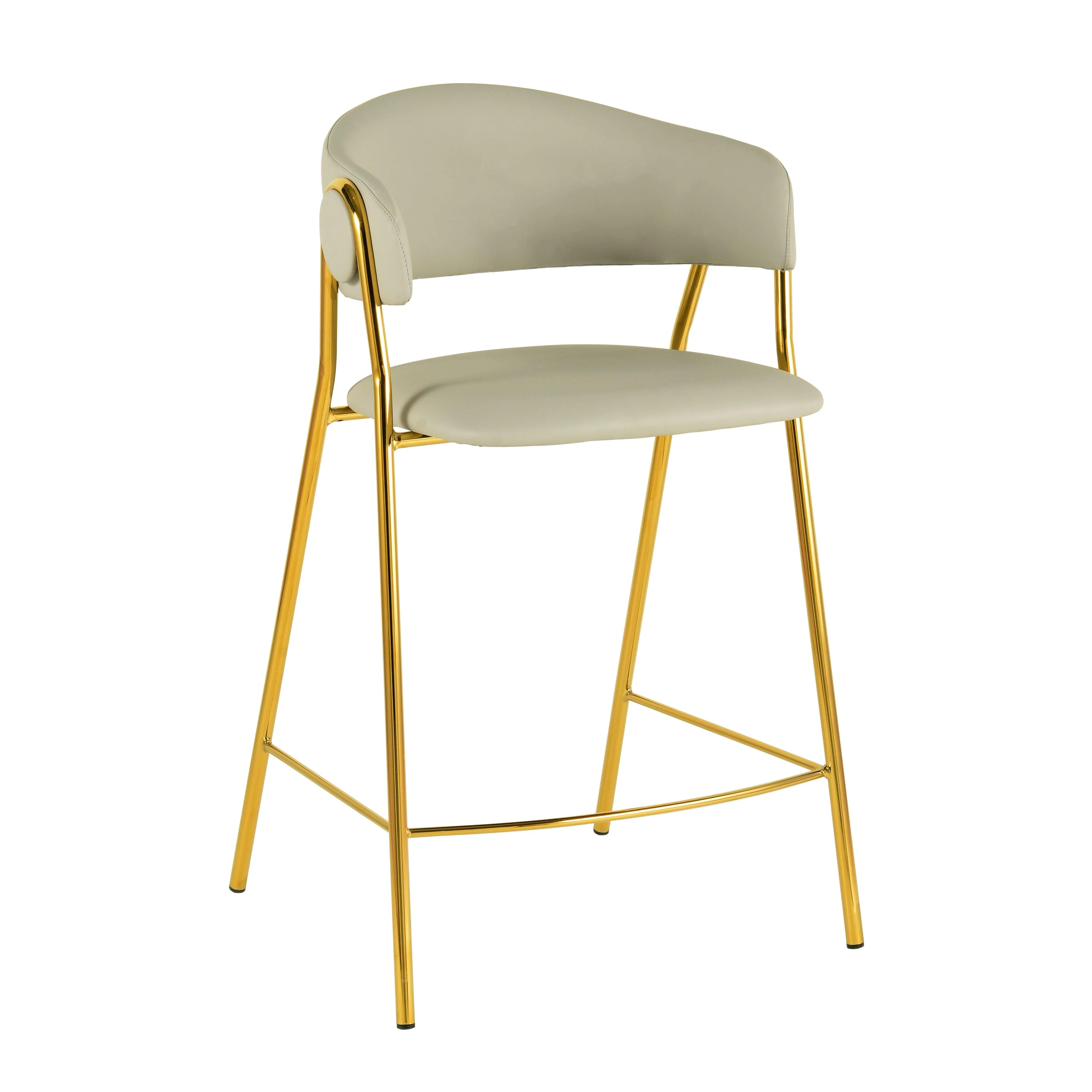 Lara Cream Vegan Leather Counter Stool by Inspire Me! Home Decor - Set of 2 - Frankwebs