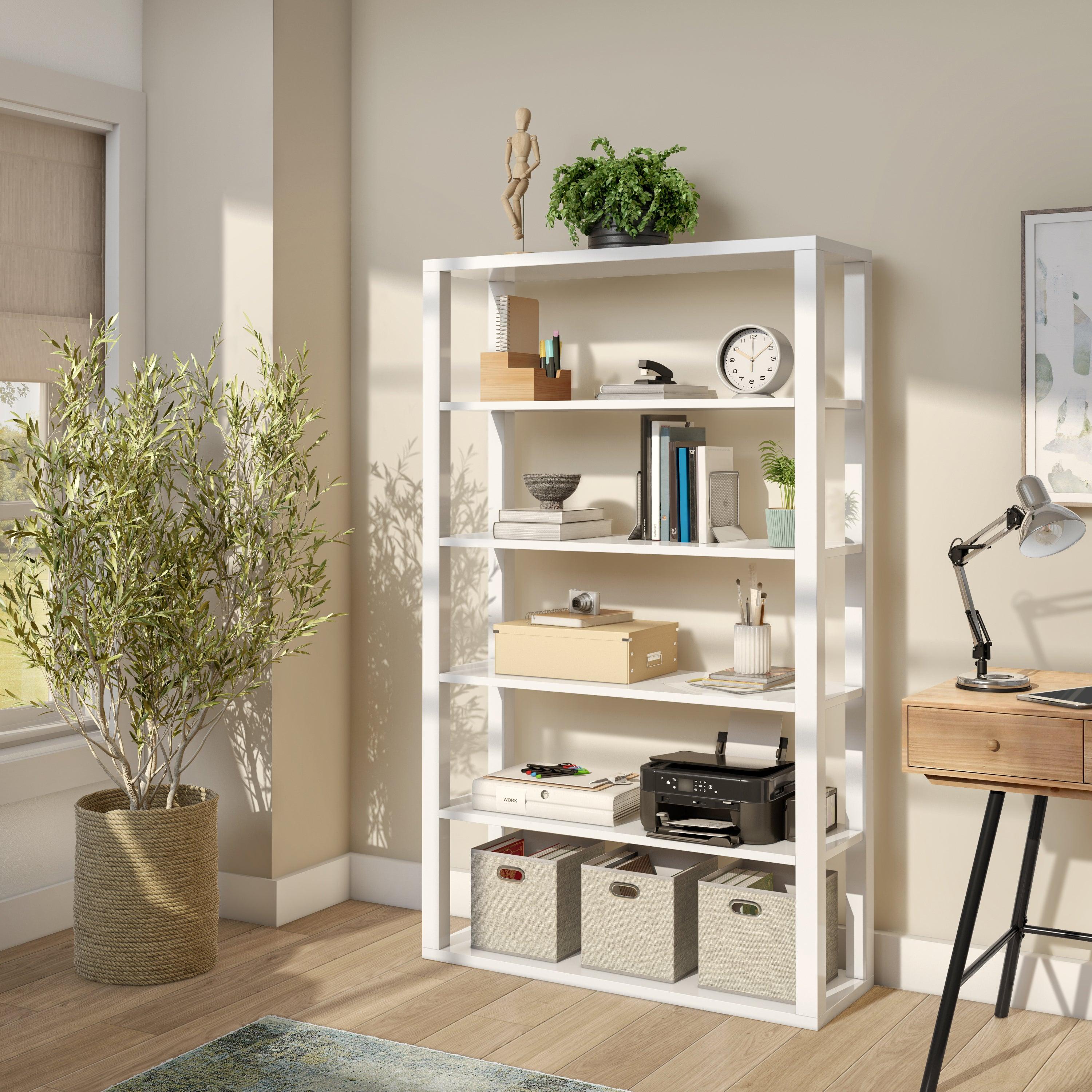 Tresero Shelving Unit in High Gloss White - Frankwebs