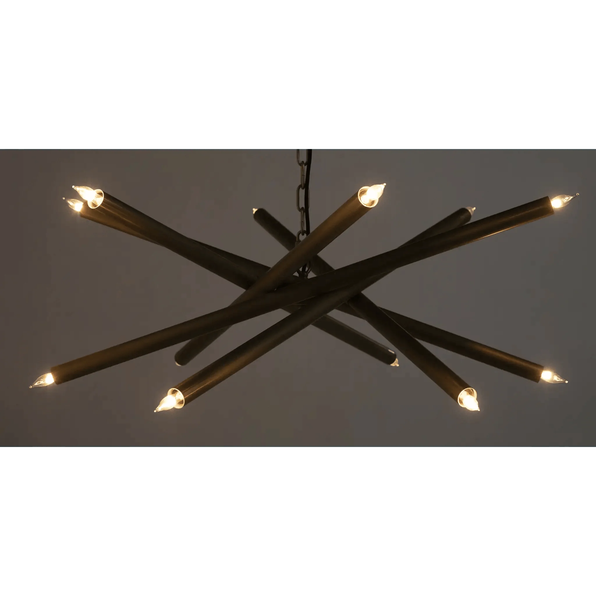 Ikram Chandelier, Small, Metal with Brass Finish - Frankwebs