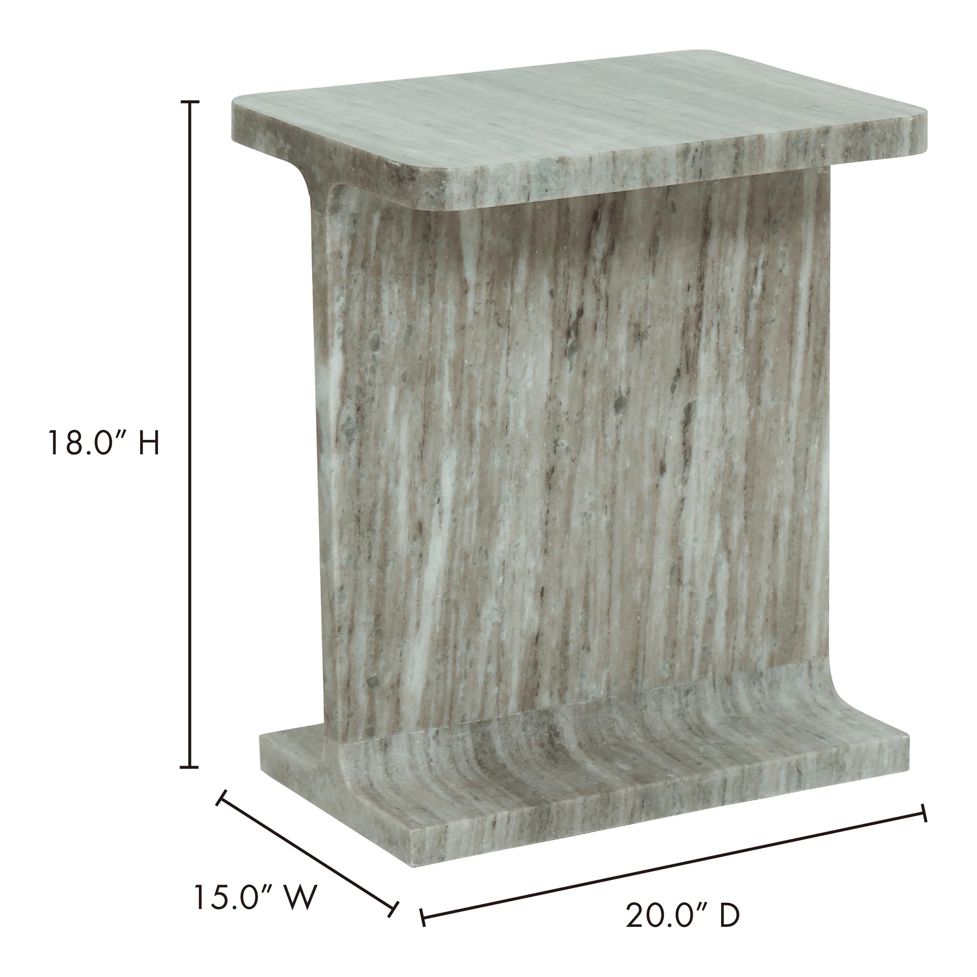 Tullia Accent Table Taupe - Frankwebs