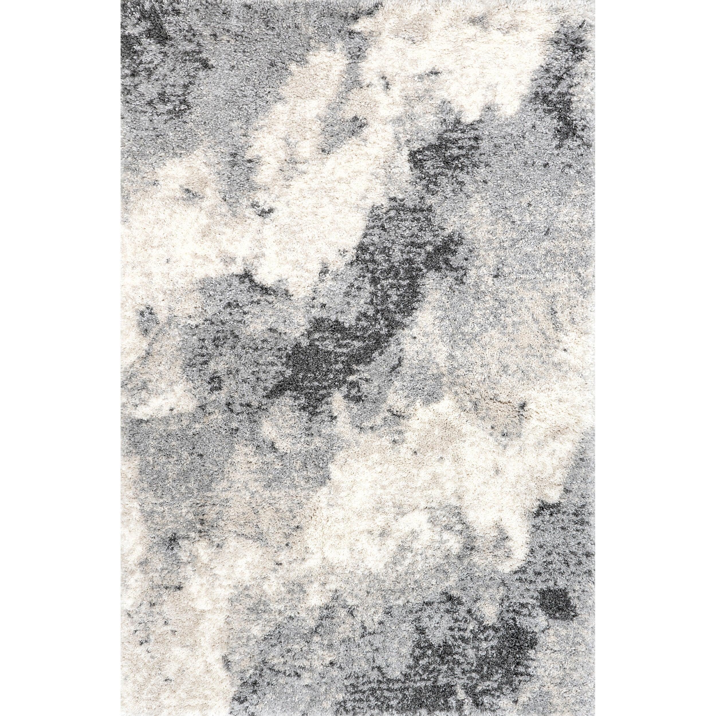 Sidonie Abstract Clouds Shag Area Rug - Frankwebs