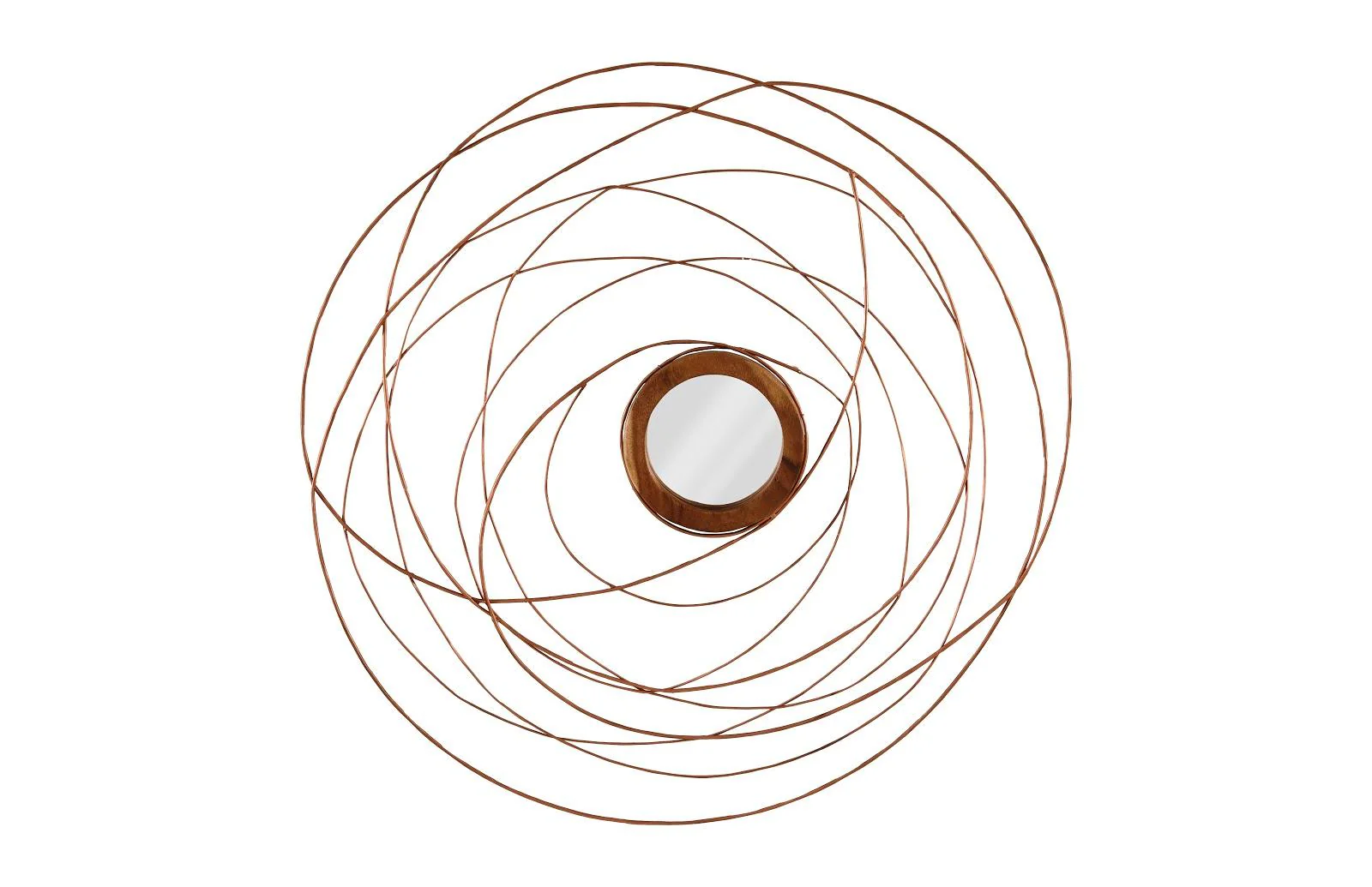 Nest Mirror, Chamcha Wood/Wire, Copper, SM - Frankwebs