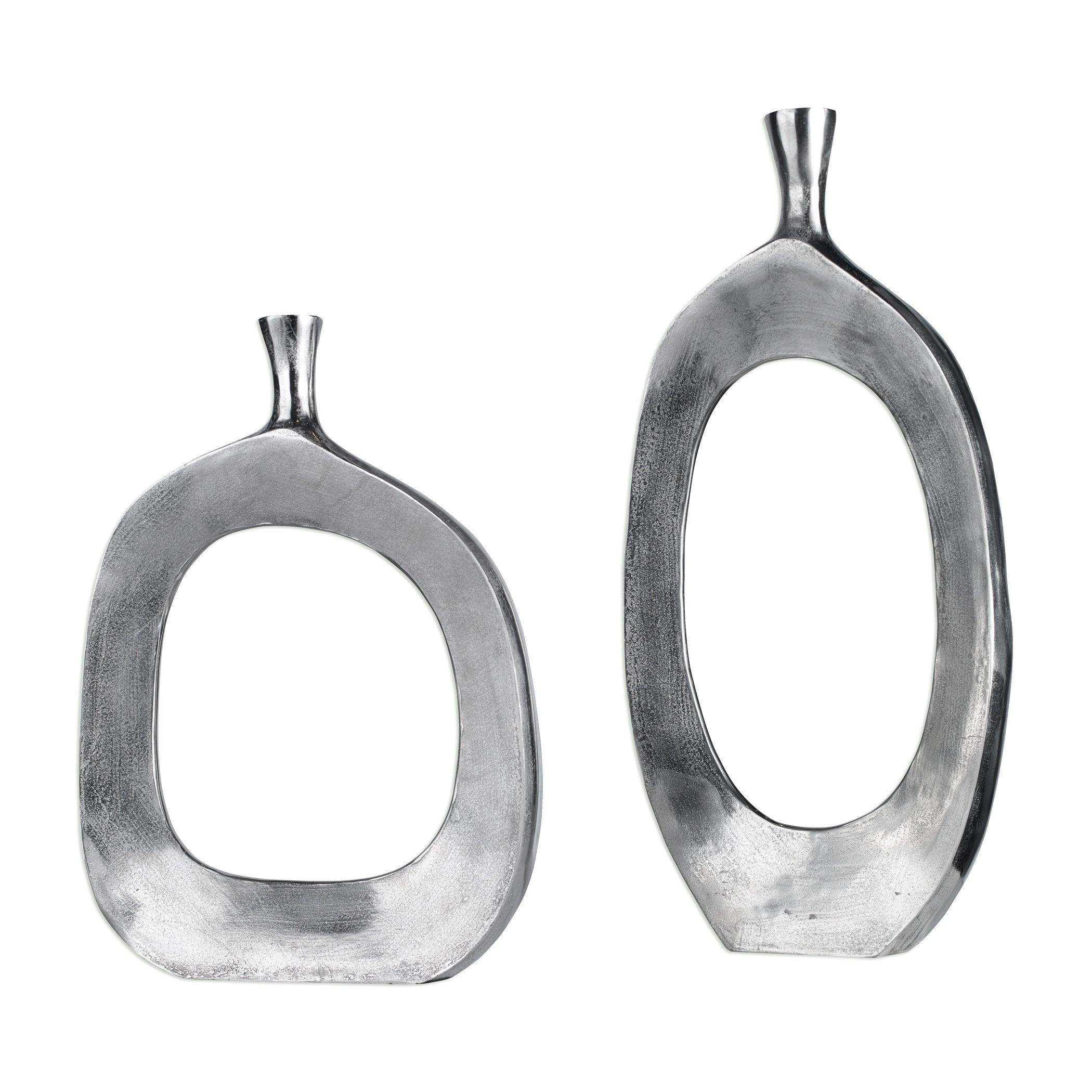 CIERRA ALUMINUM VASES SET OF 2 - Frankwebs