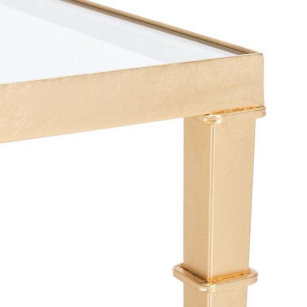 MENDEZ GOLD LEAF ACCENT TABLE - Frankwebs
