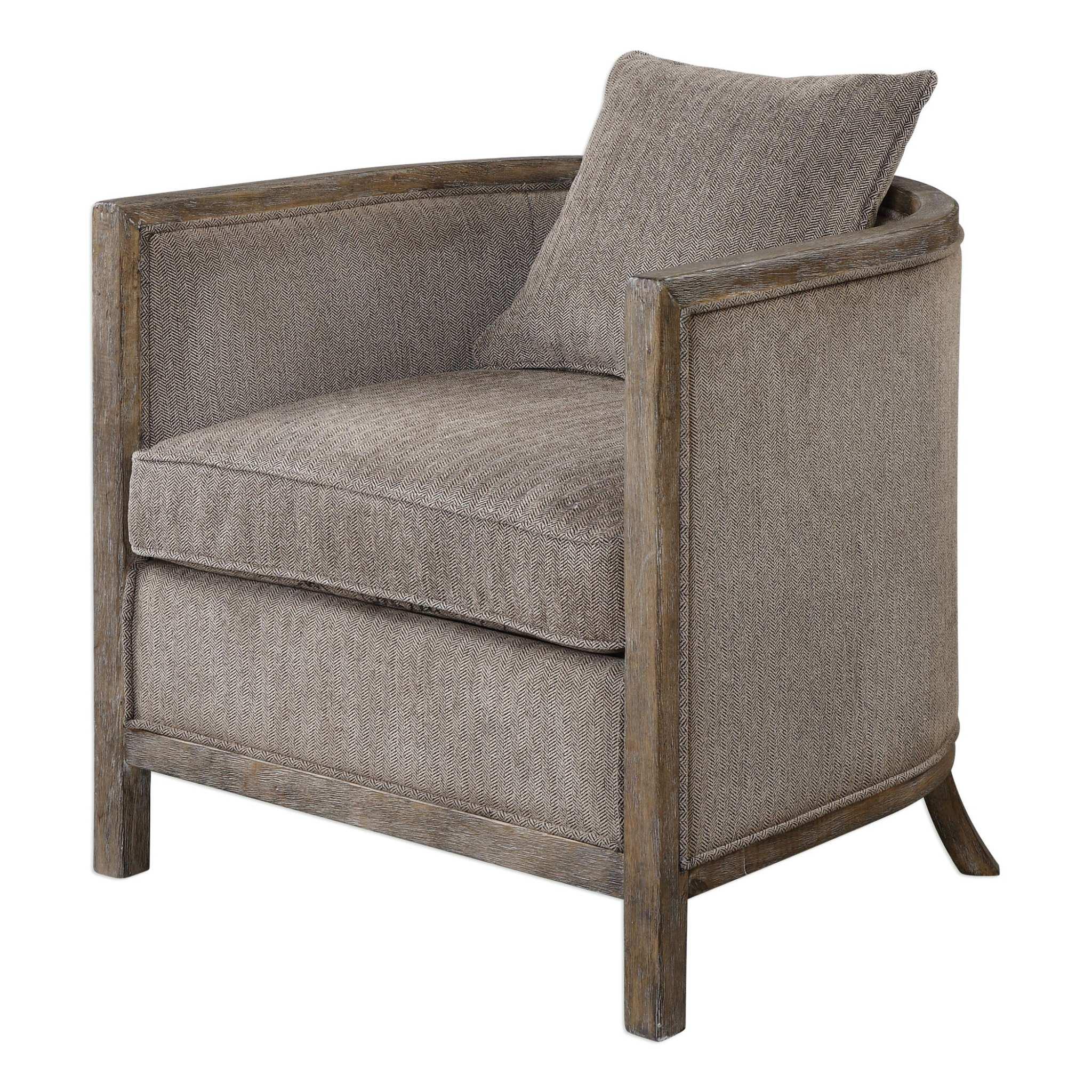 Viaggio Gray Chenille Accent Chair - Frankwebs