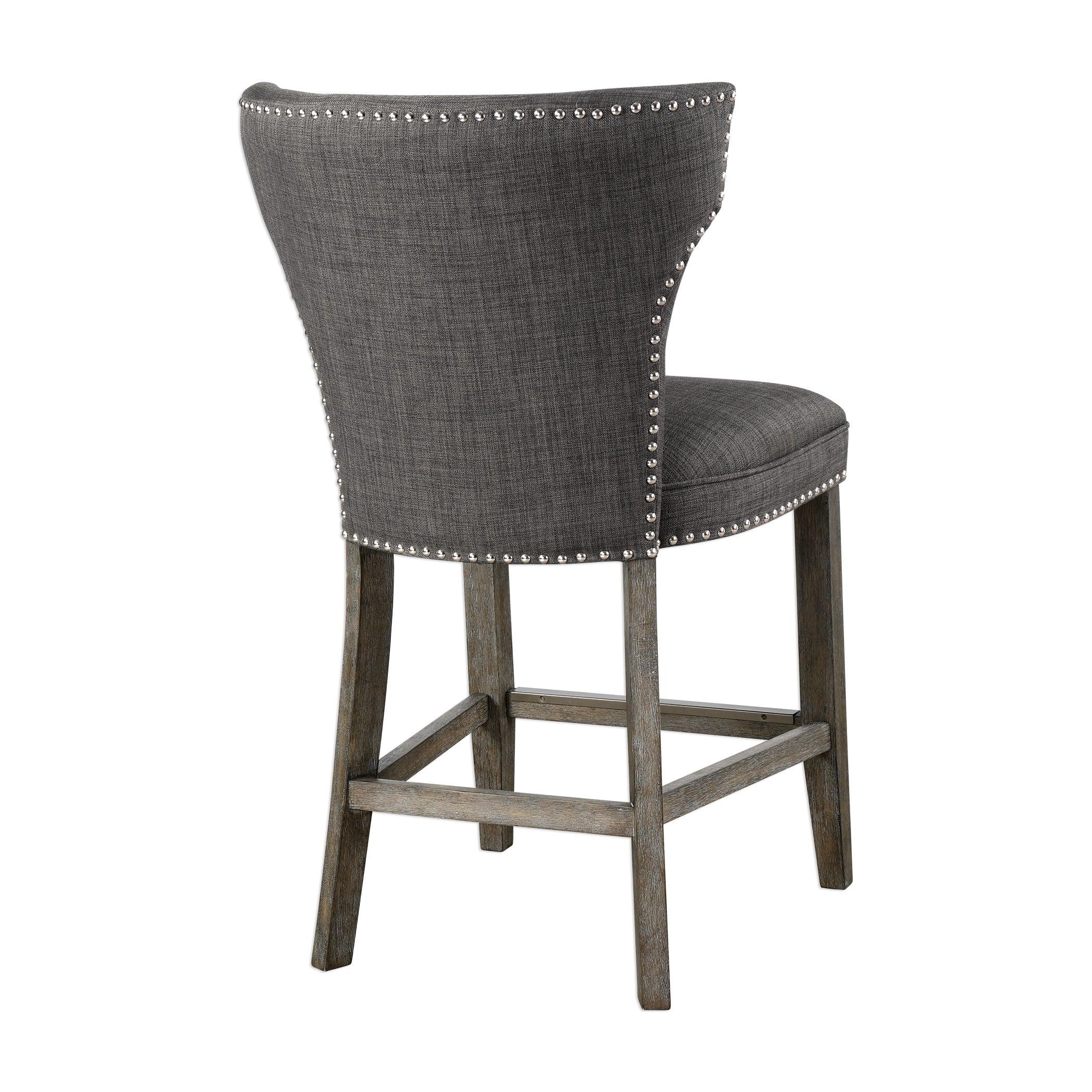 ARNAUD CHARCOAL COUNTER STOOL - Frankwebs