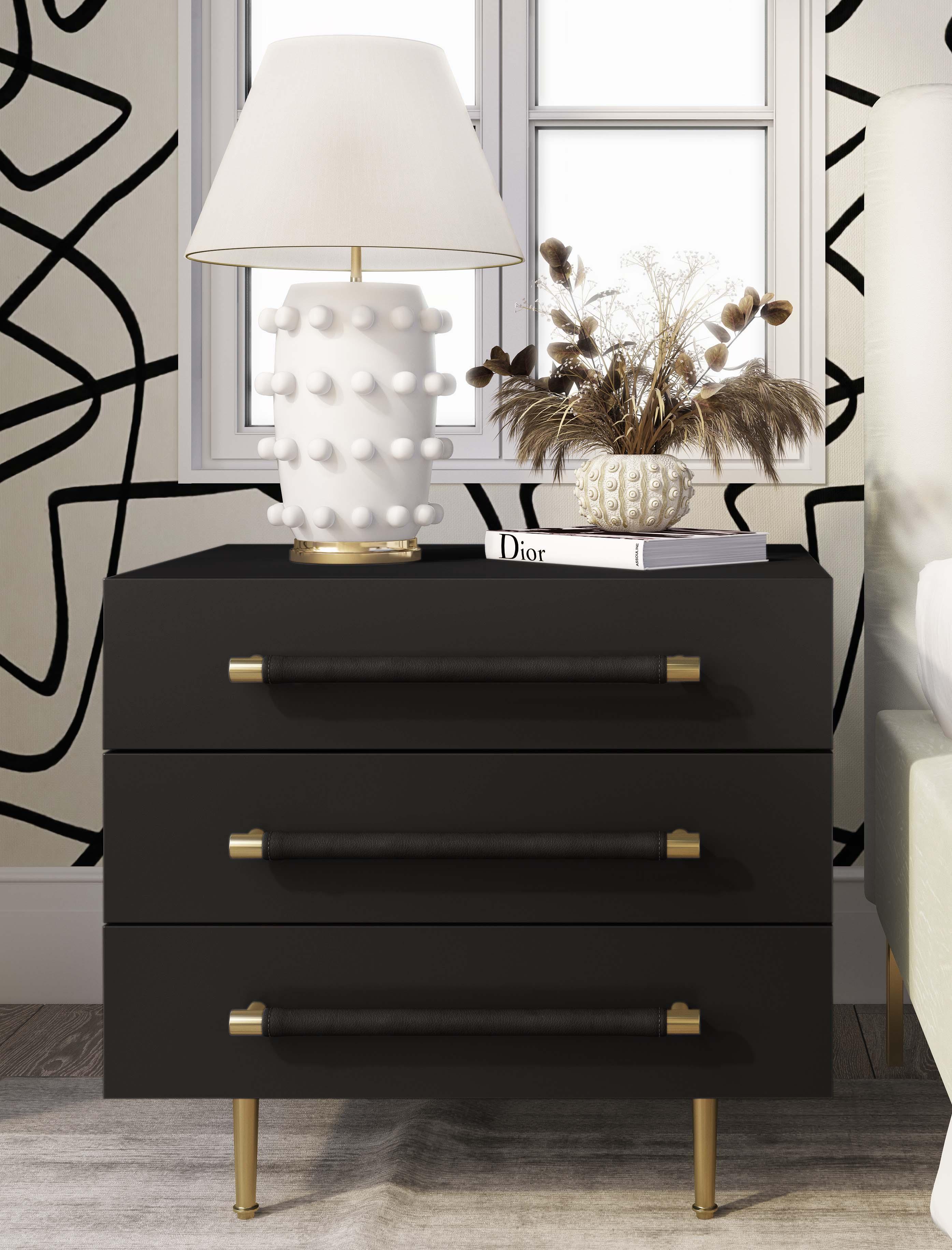 Trident Black Nightstand - Frankwebs