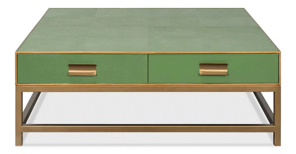 Gideon Shagreen Sq.Coffee Tbl Watercress - Frankwebs