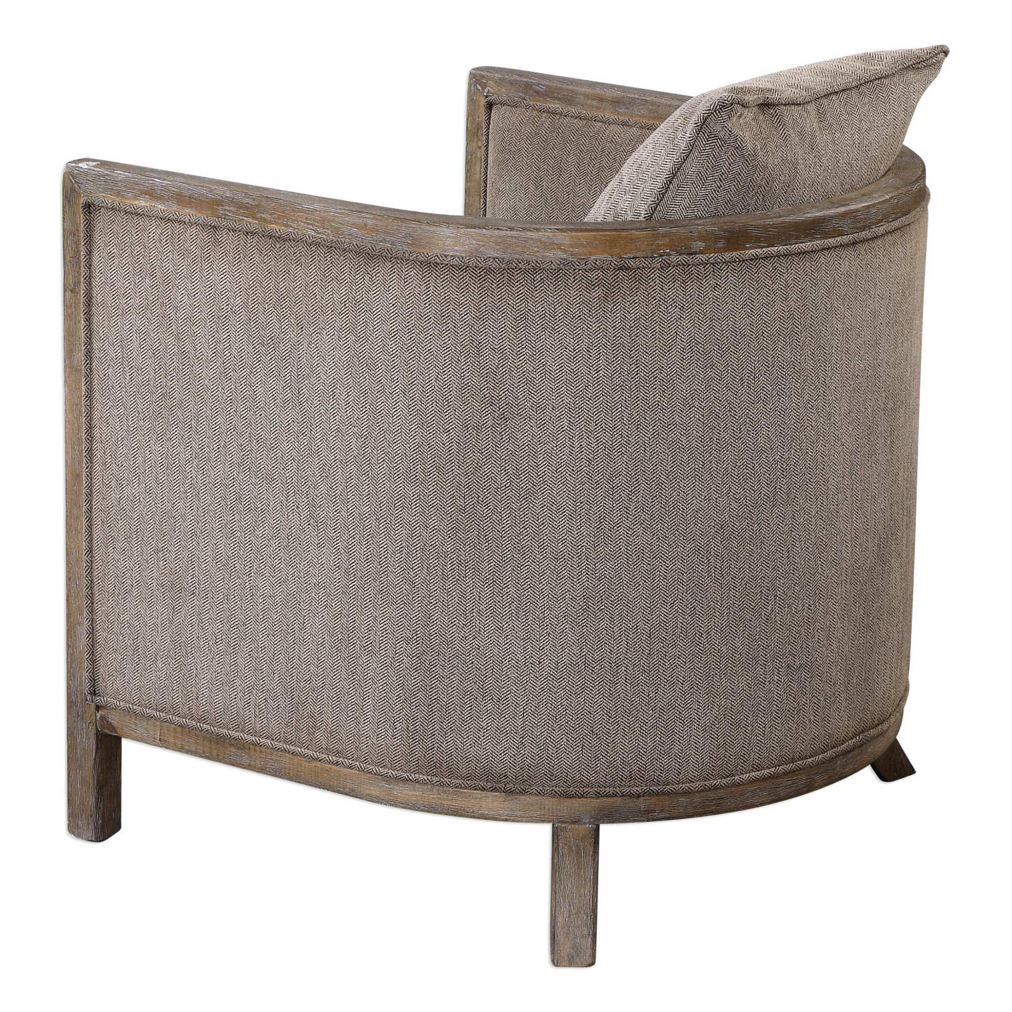 Viaggio Gray Chenille Accent Chair - Frankwebs
