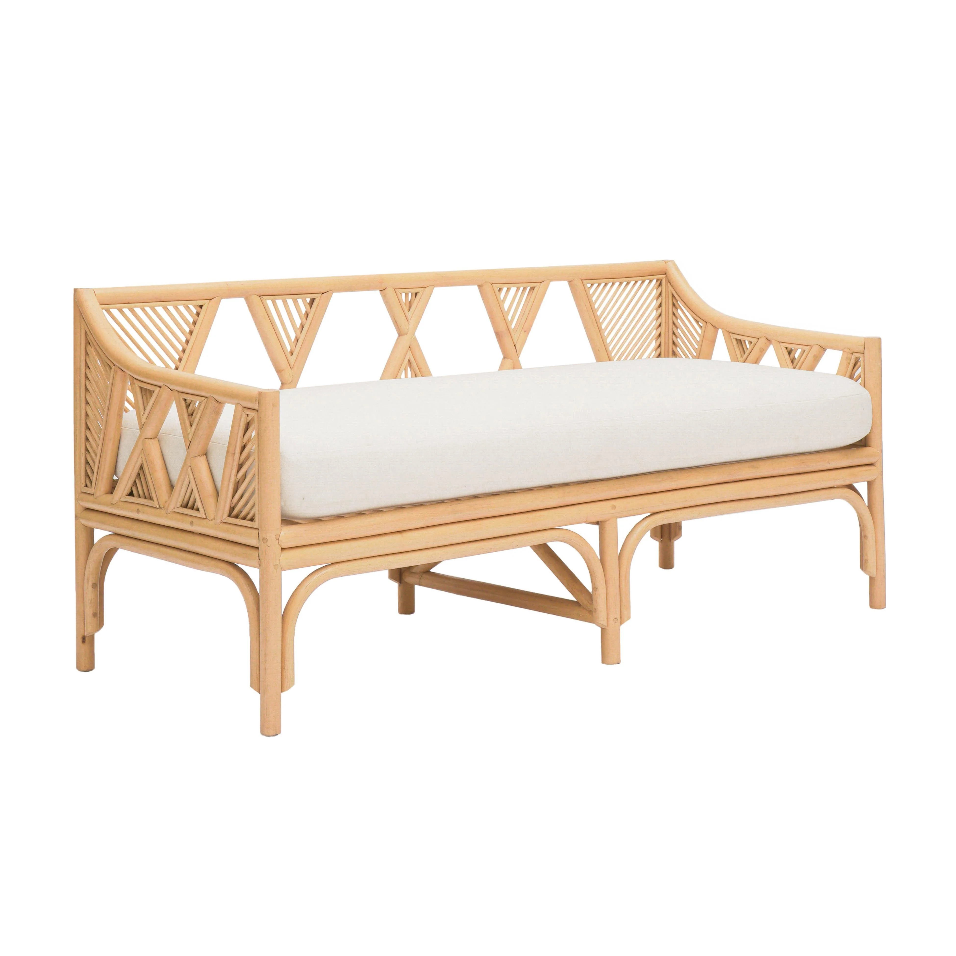 Jayla Natural Rattan Bench - Frankwebs