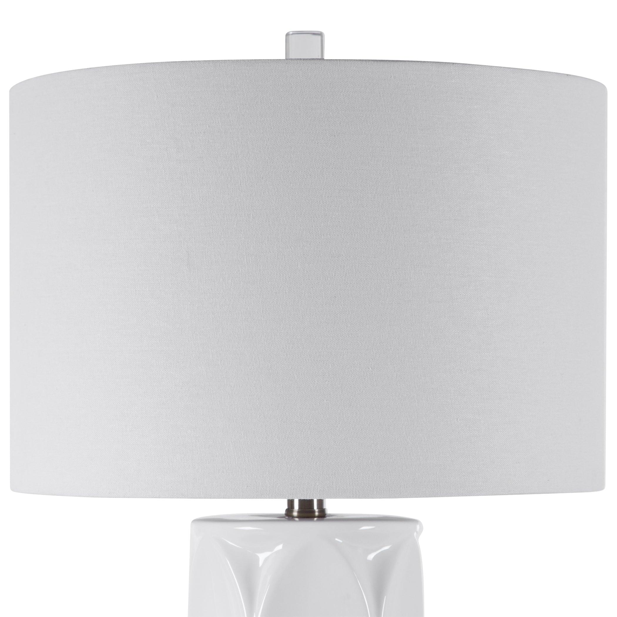 SINCLAIR WHITE TABLE LAMP - Frankwebs
